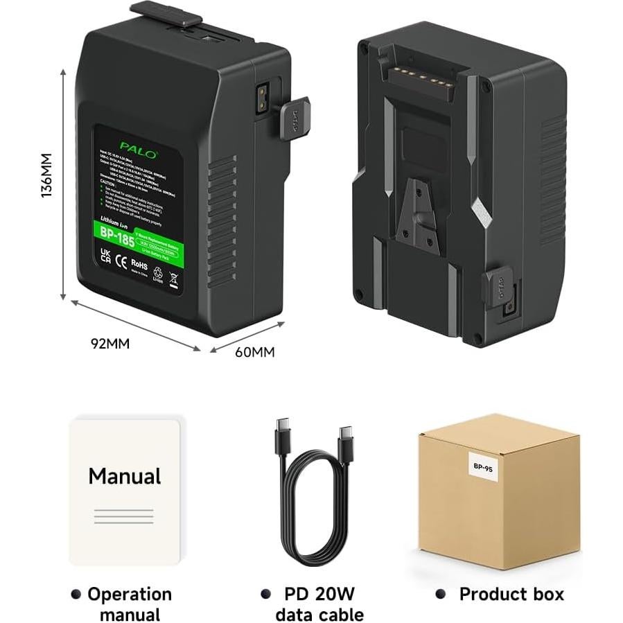 Batería V Montaje Palowextra 185Wh 12500mAh 14.8V