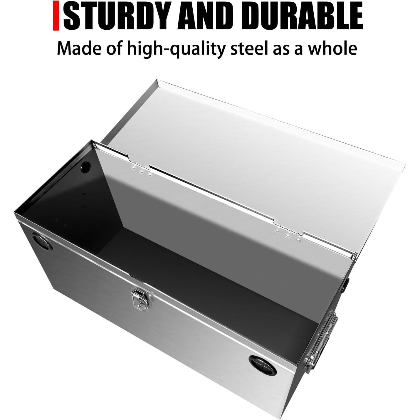 Caja de Batería Marina Peastorm Doble 12V Acero Inoxidable