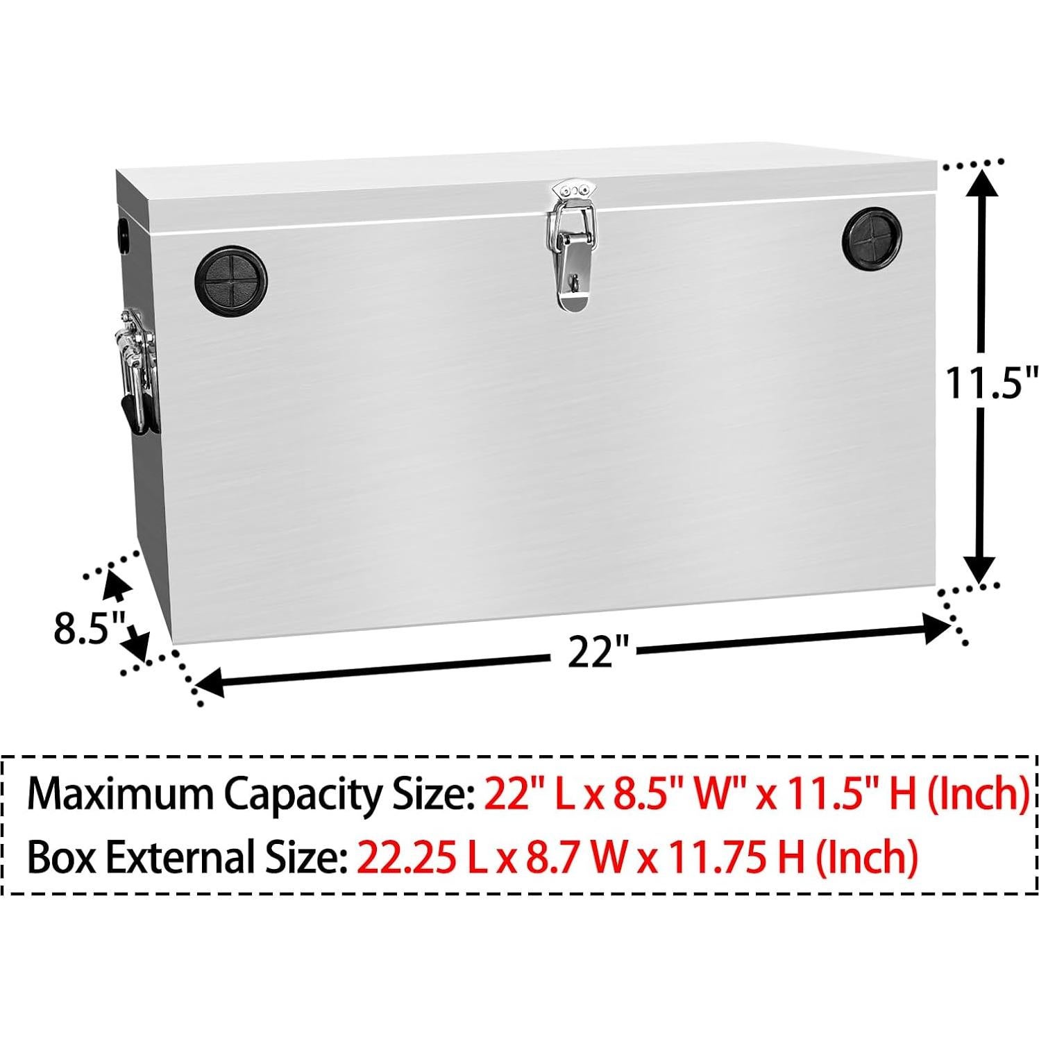 Caja de Batería Marina Peastorm Doble 12V Acero Inoxidable