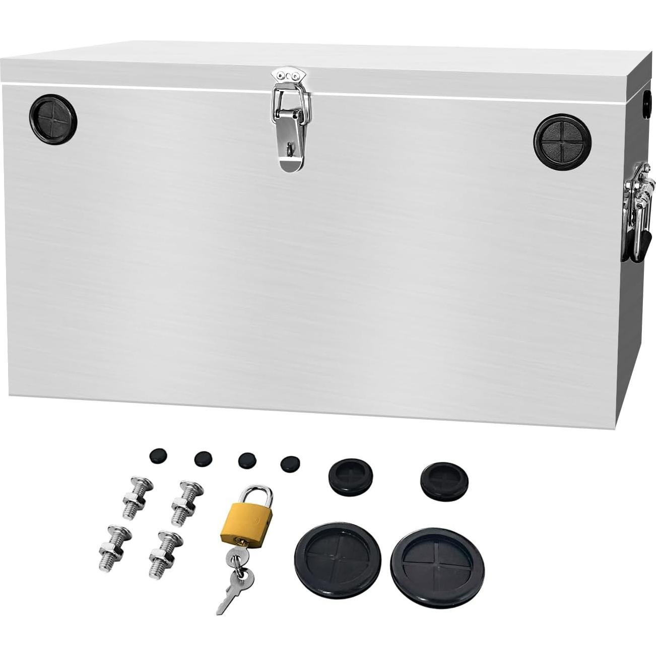 Caja de Batería Marina Peastorm Doble 12V Acero Inoxidable