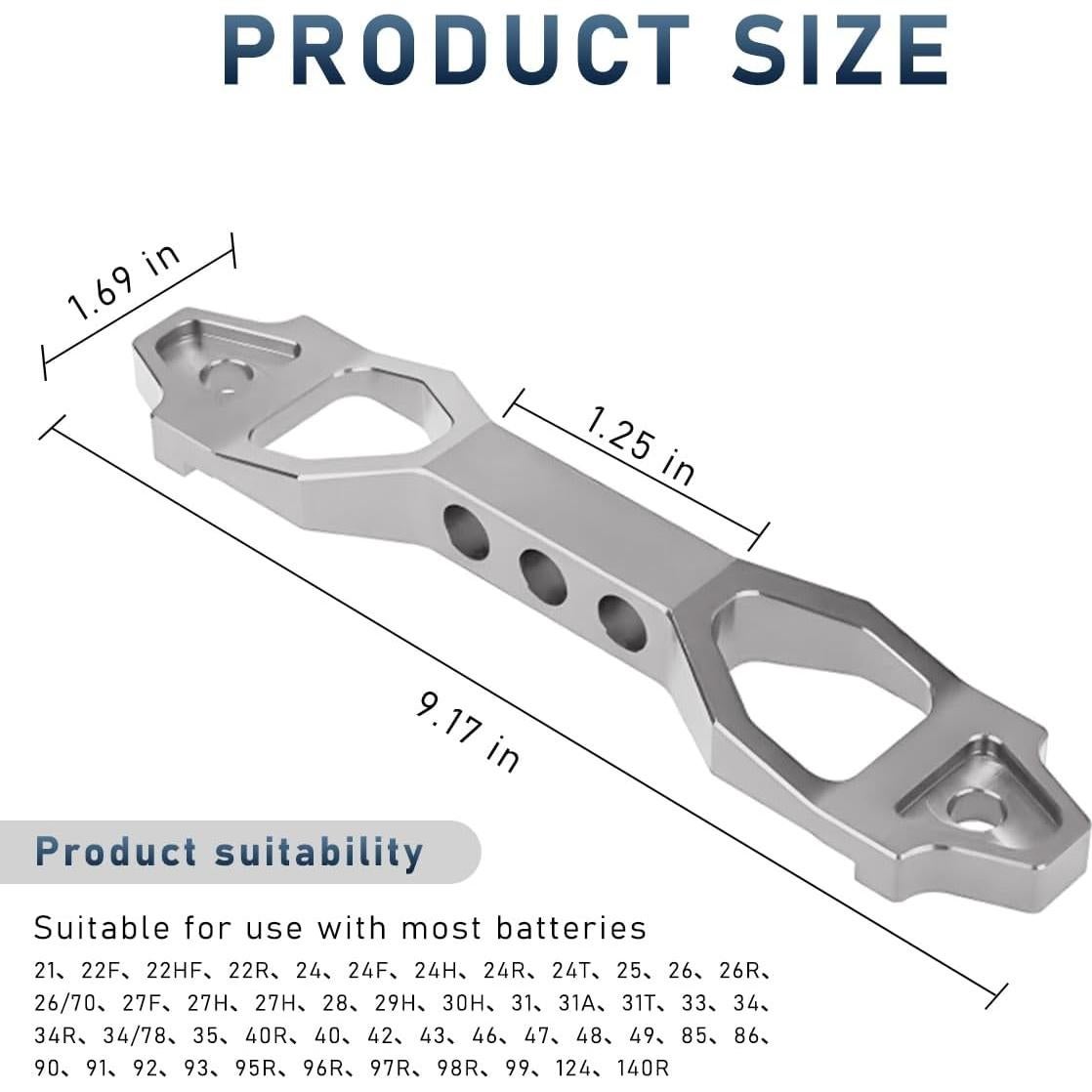 Soporte de Batería Automotriz Povtii - Aleación de Aluminio Plata