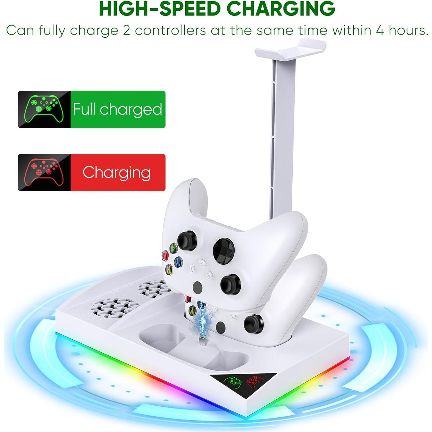 FYOUNG Soporte Enfriamiento RGB para Xbox Series S Carga Doble