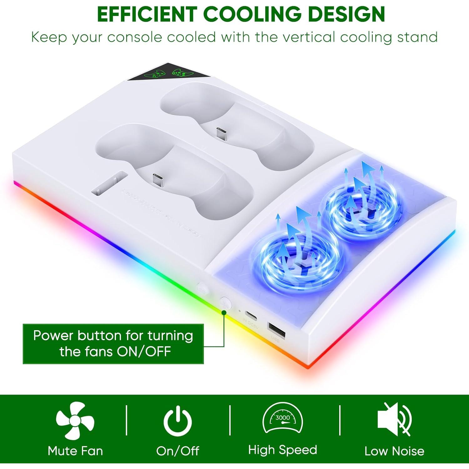 FYOUNG Soporte Enfriamiento RGB para Xbox Series S Carga Doble