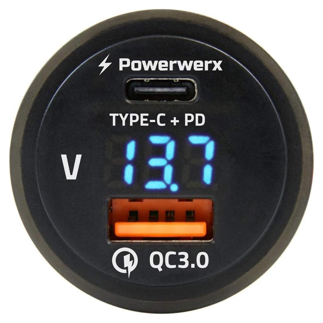 Cargador Rápido USB Tipo-C Powerwerx PanelQCUSBC 18W