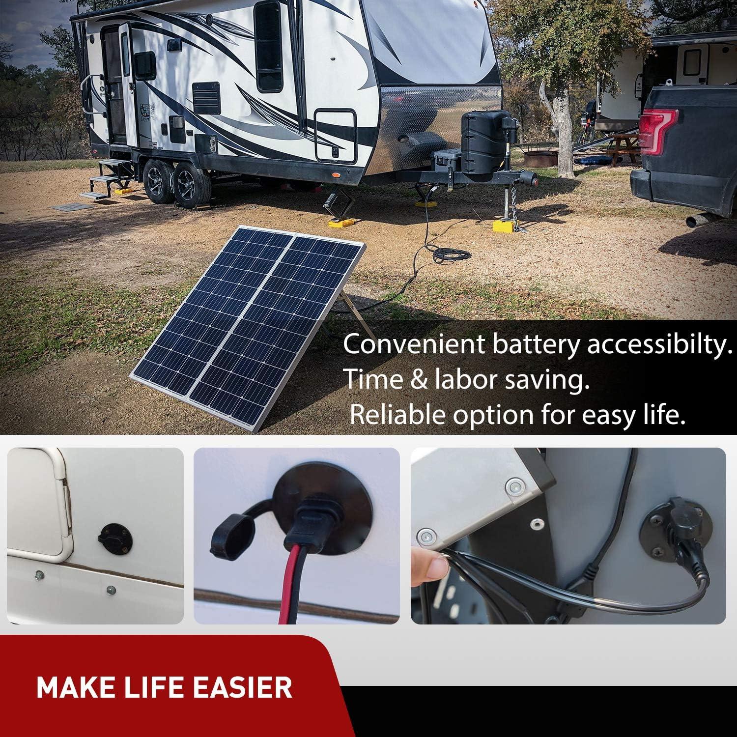 Toma de Corriente SAE Nilight 12AWG 2 Pines 33cm para Panel Solar