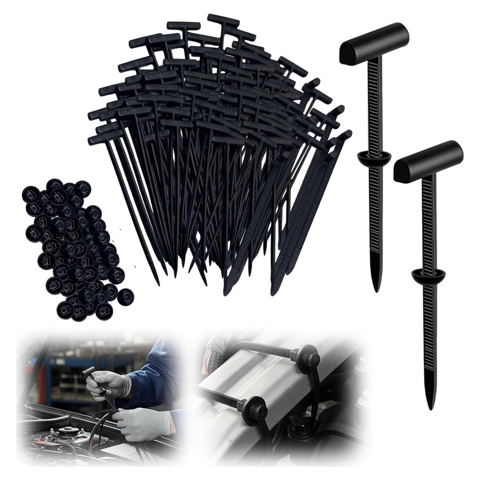 Hebilla de Cable Universal de Nylon Genérico 12.7 cm Negra - 30 Piezas