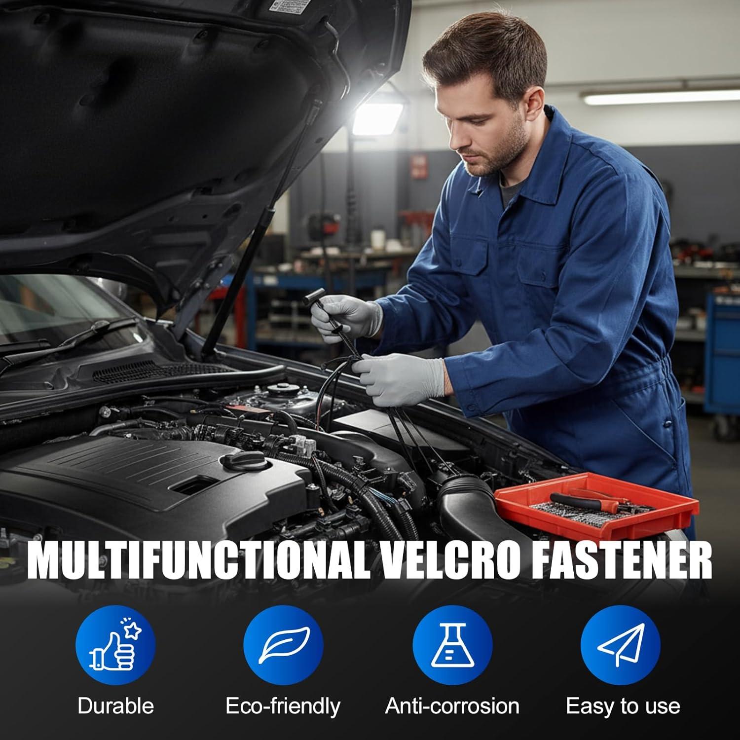 Hebilla de Cable Universal de Nylon Genérico 12.7 cm Negra - 30 Piezas