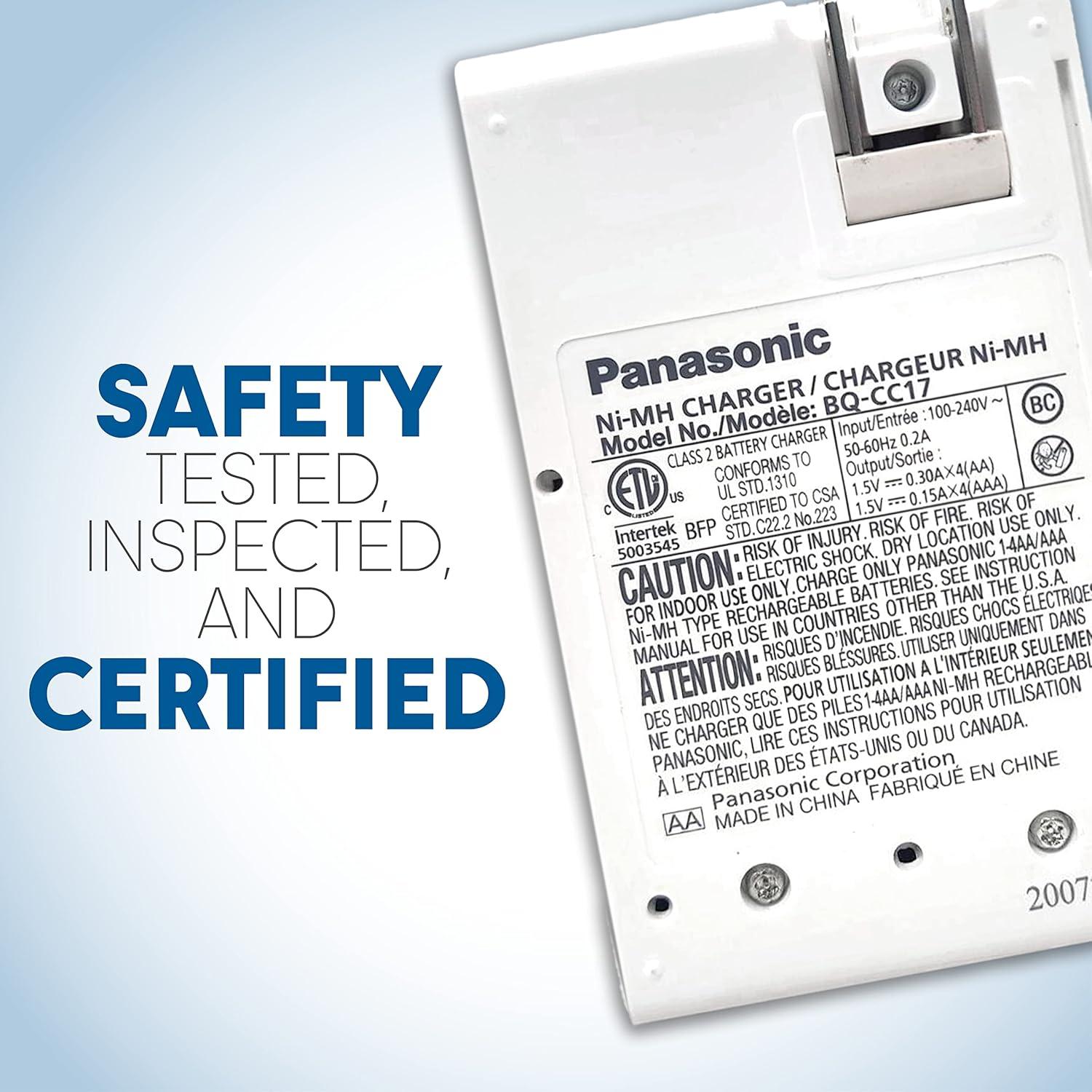 Cargador de Baterías Panasonic K-KJ17M3A4BA con 4 AAA eneloop