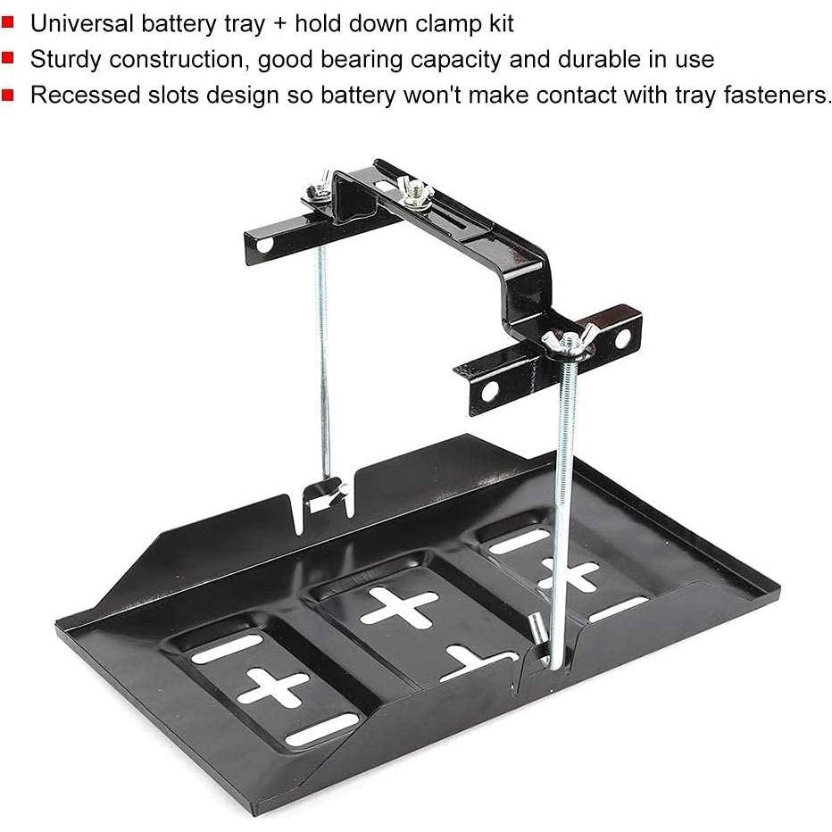 Abrazadera de Bandeja de Batería Universal Aramox 19cm Metal