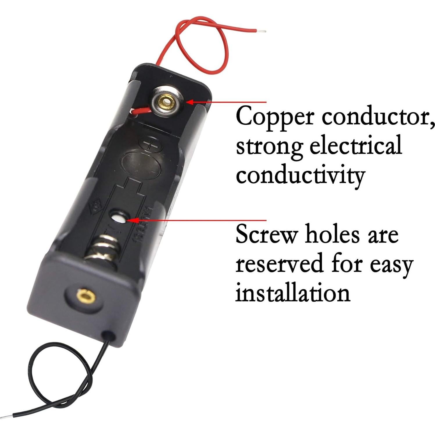 Soporte de Batería 18650 YOUCHENG 1 Ranura 3.7V con Cables
