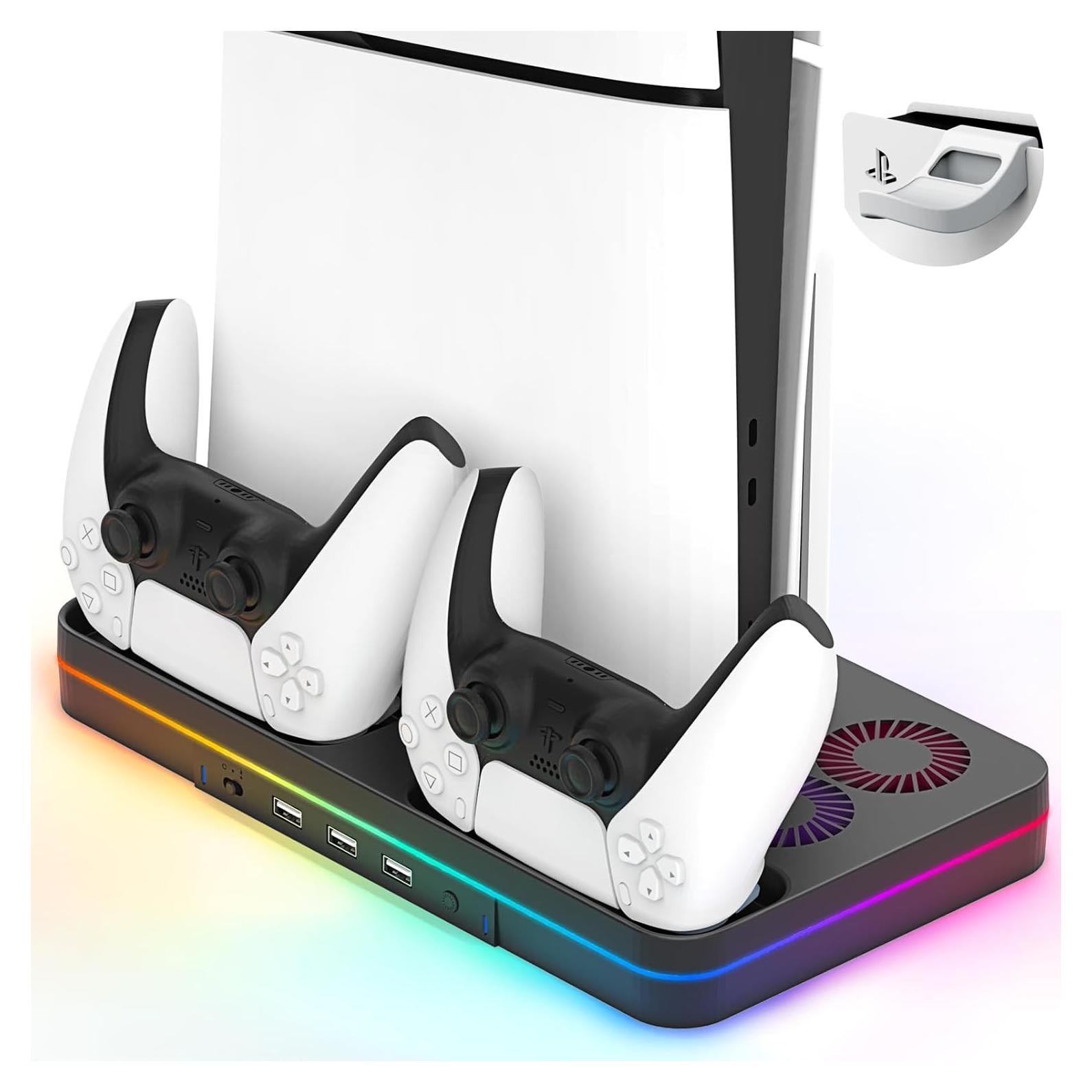 Estación de Enfriamiento PS5 Slim KEPLUG con Carga y RGB