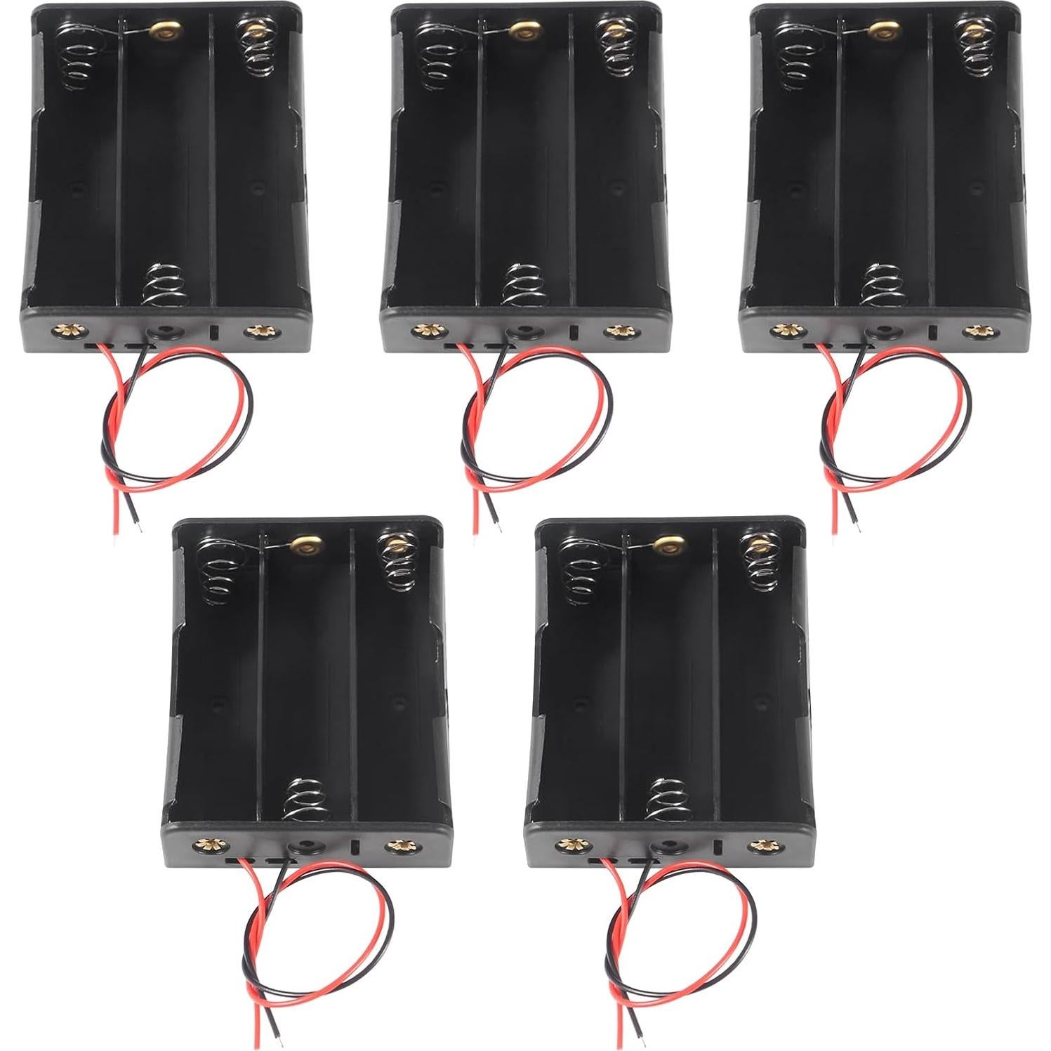 5 Piezas Soporte de Batería 18650 ACEIRMC 3 Ranuras