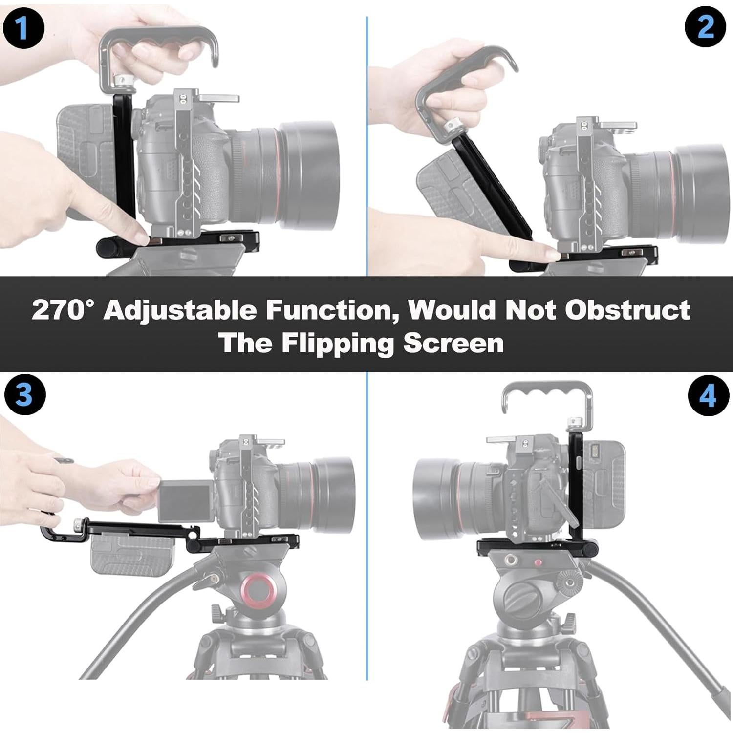 Placa de Batería V Montable NICEYRIG 598 Tipo L con Dovetails