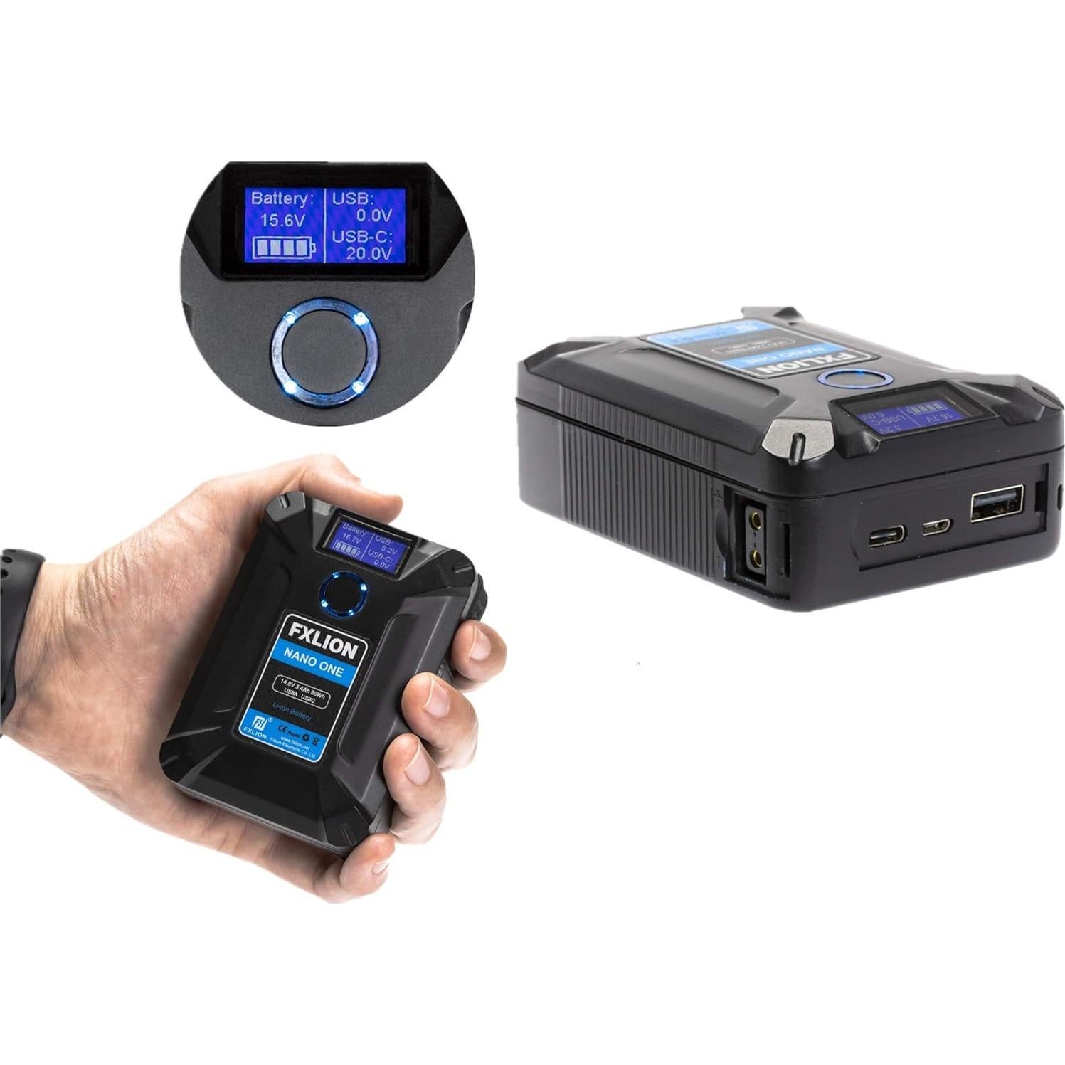 Batería V Mount FXLION NANO ONE 3400mAh 50Wh con USB