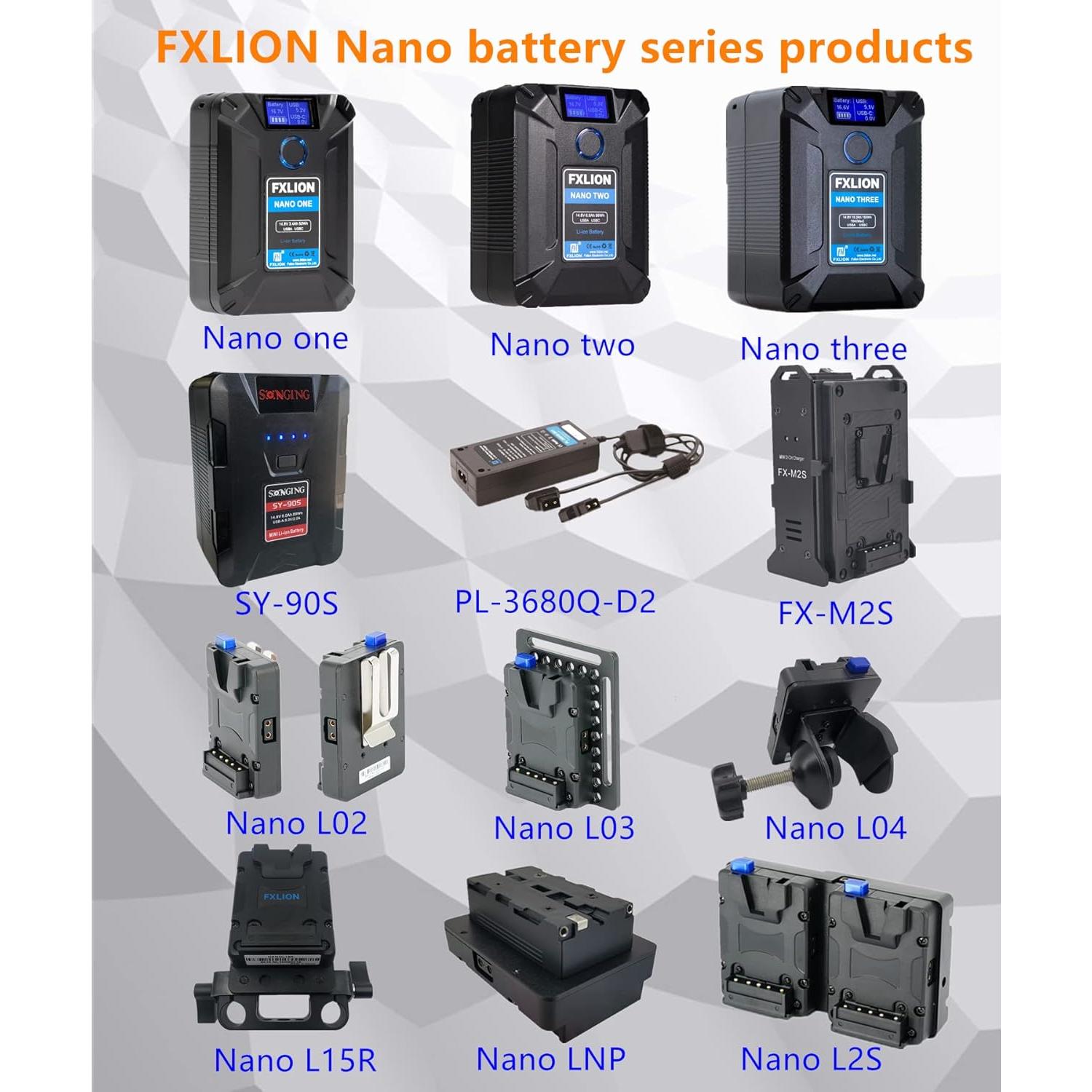 Batería V Mount FXLION NANO ONE 3400mAh 50Wh con USB