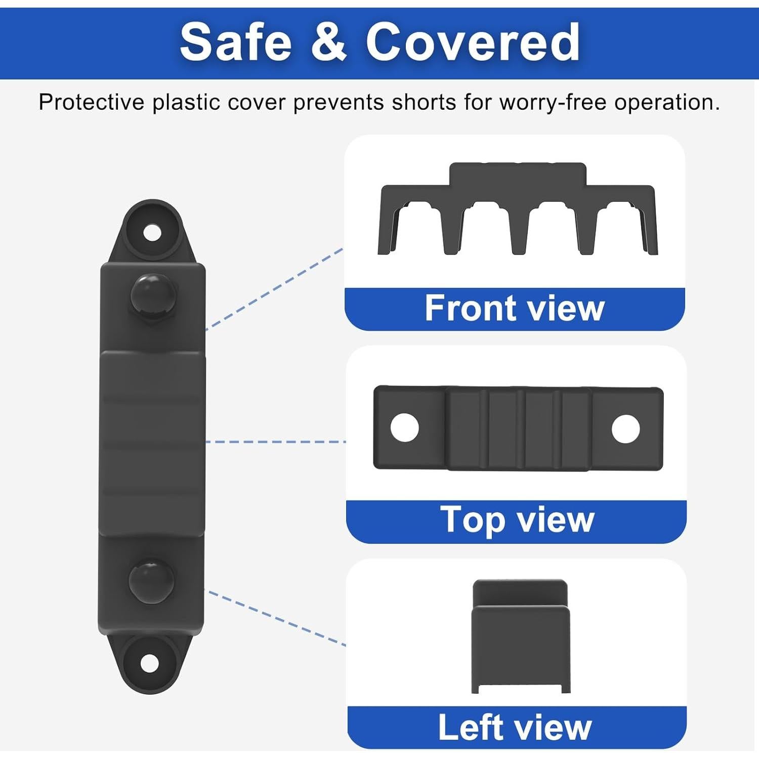 Bloque de Distribución de Energía Bus Bar 250A 12V Negro