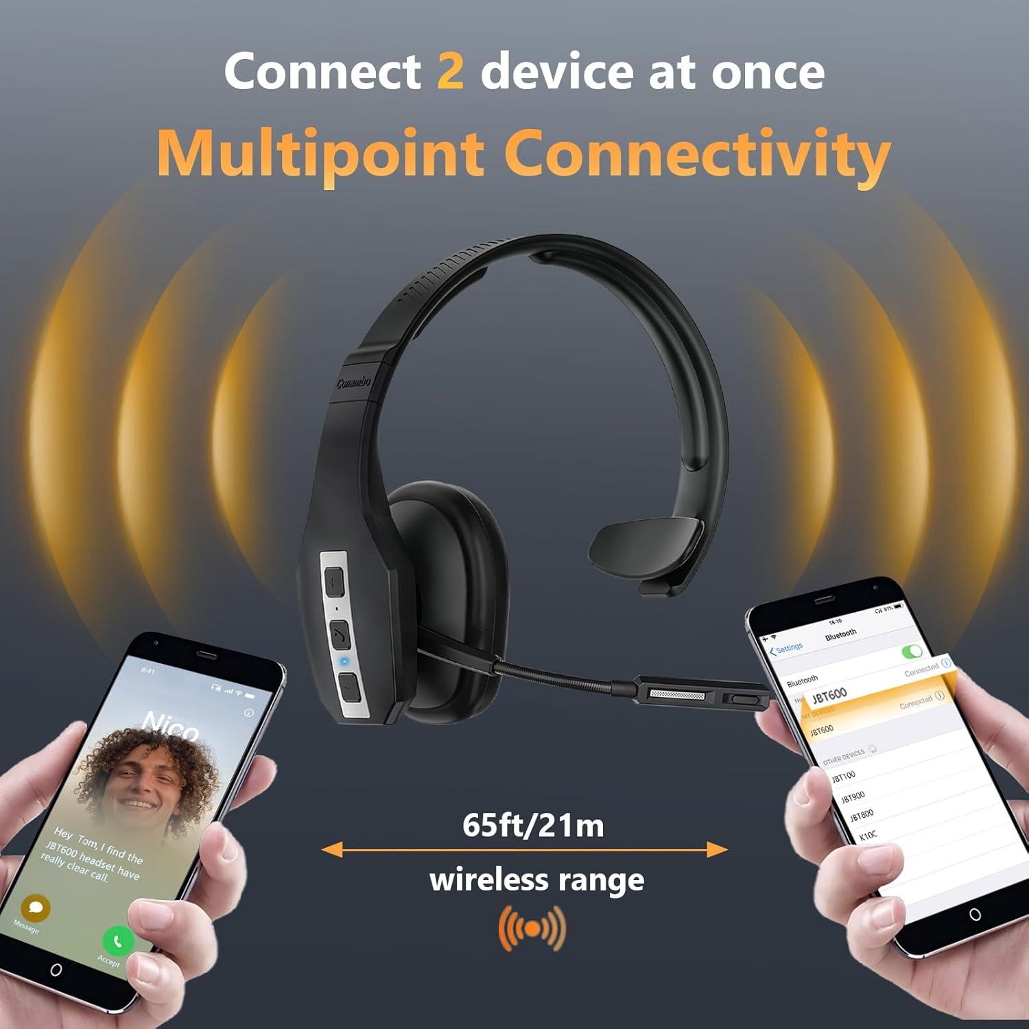 Auricular Bluetooth Conambo JBT600 con Cancelación de Ruido