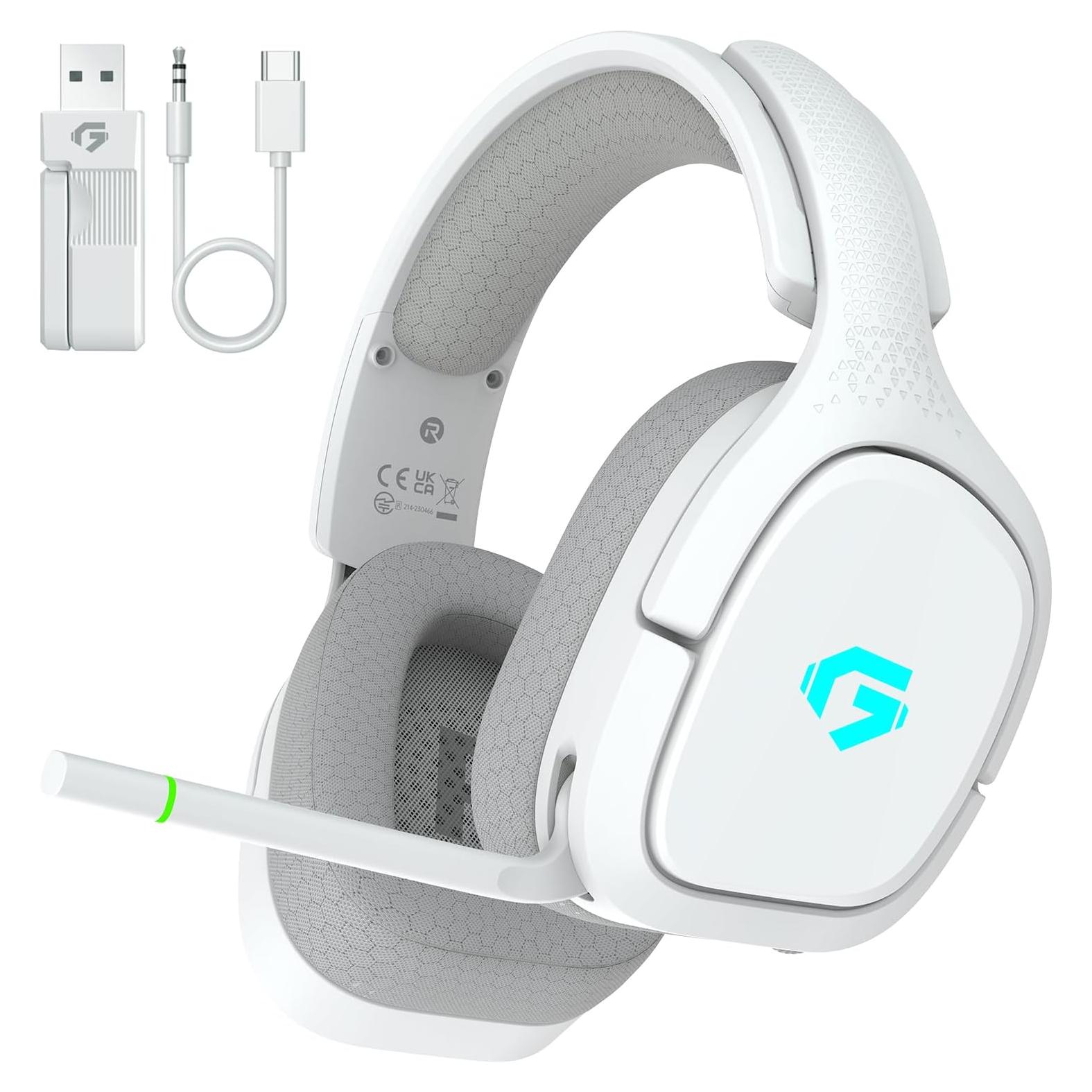 Auriculares Gaming Inalámbricos GMRPWNAGE CT700 50mm 30H Blanco