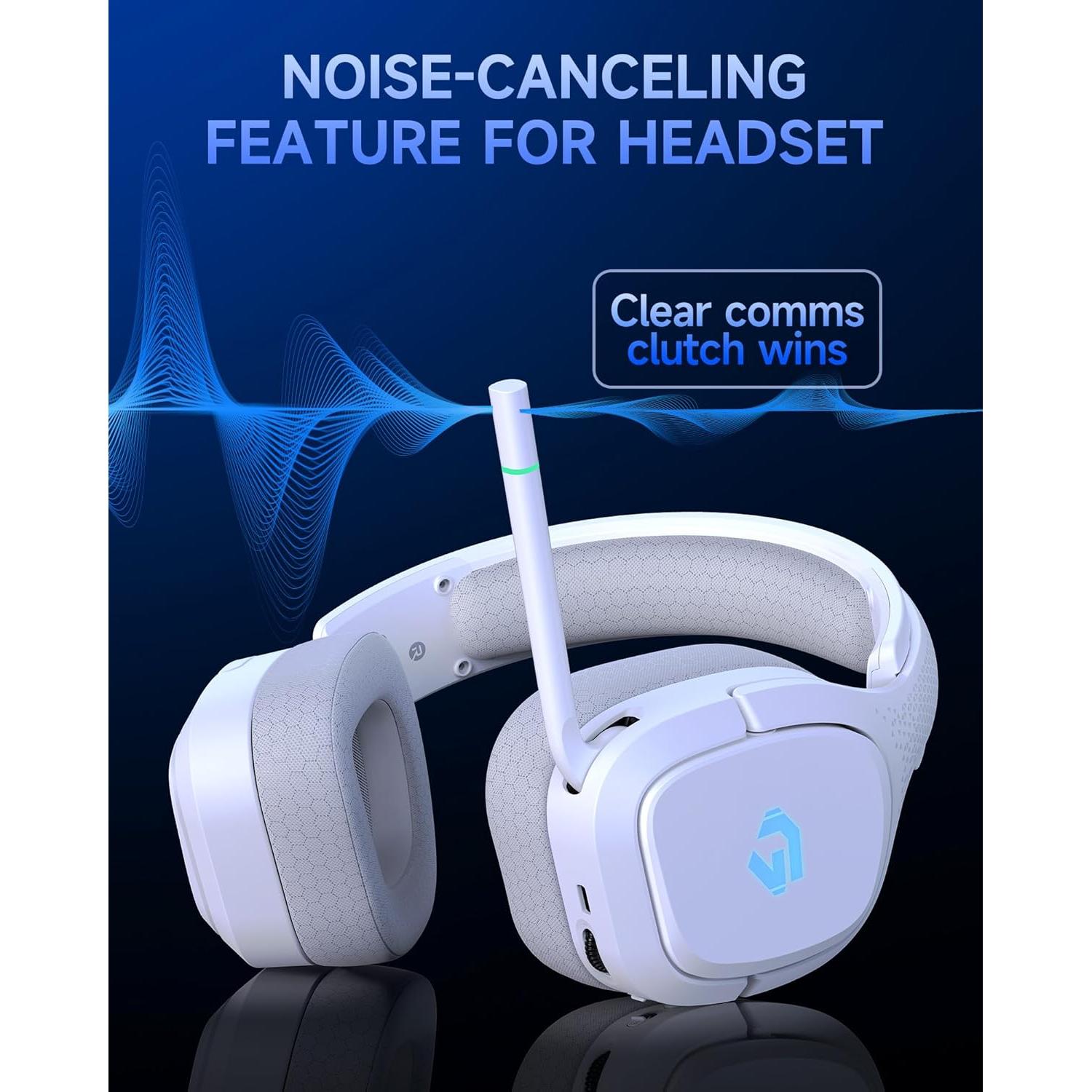 Auriculares Gaming Inalámbricos GMRPWNAGE CT700 50mm 30H Blanco