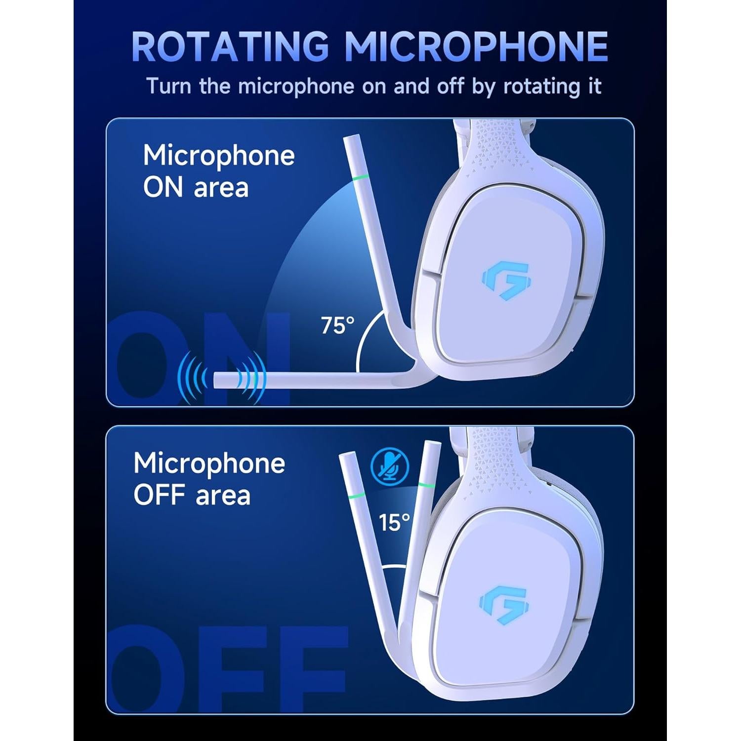 Auriculares Gaming Inalámbricos GMRPWNAGE CT700 50mm 30H Blanco