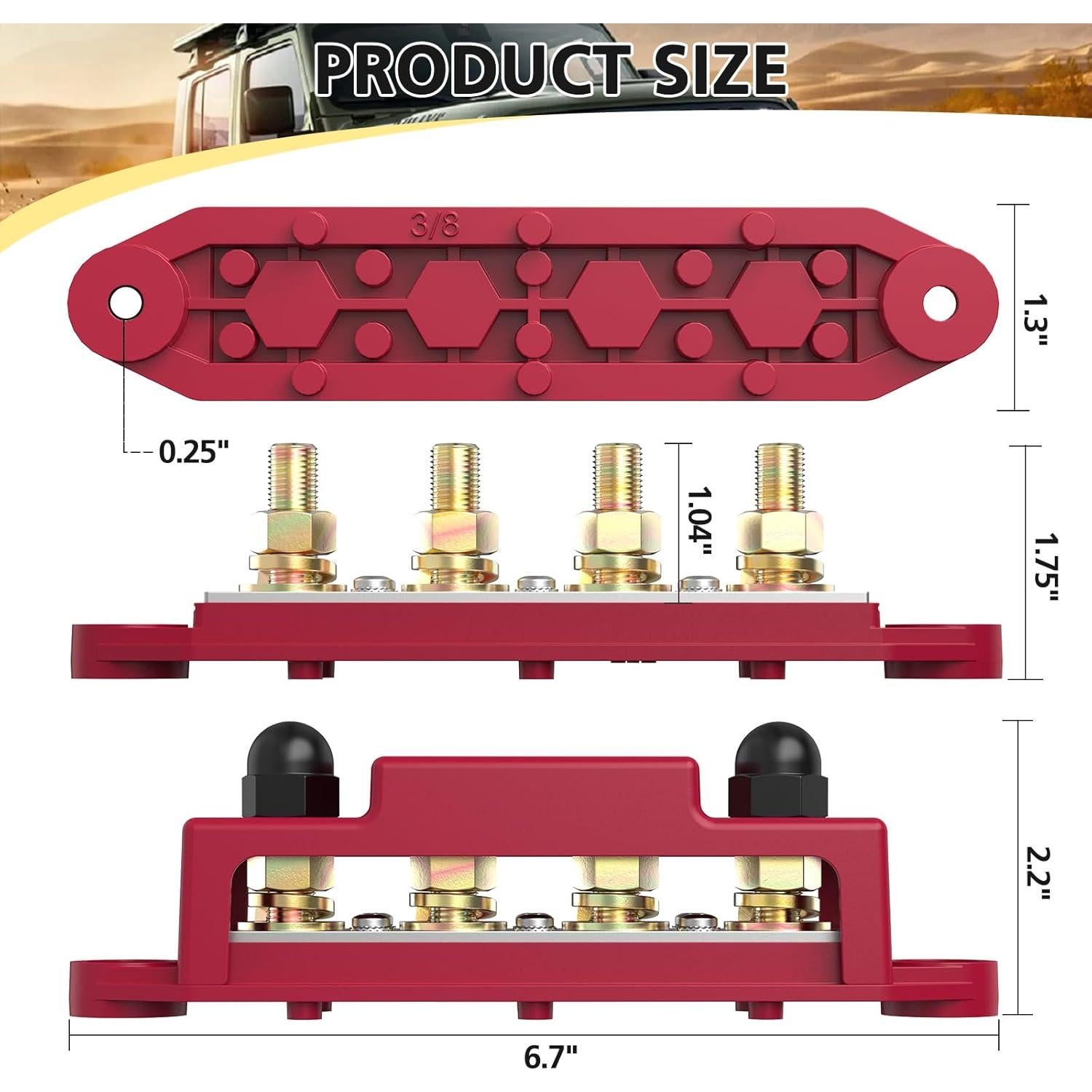 Bloque de Distribución de Energía MOFEEZ 4 x 10 mm con Lugs