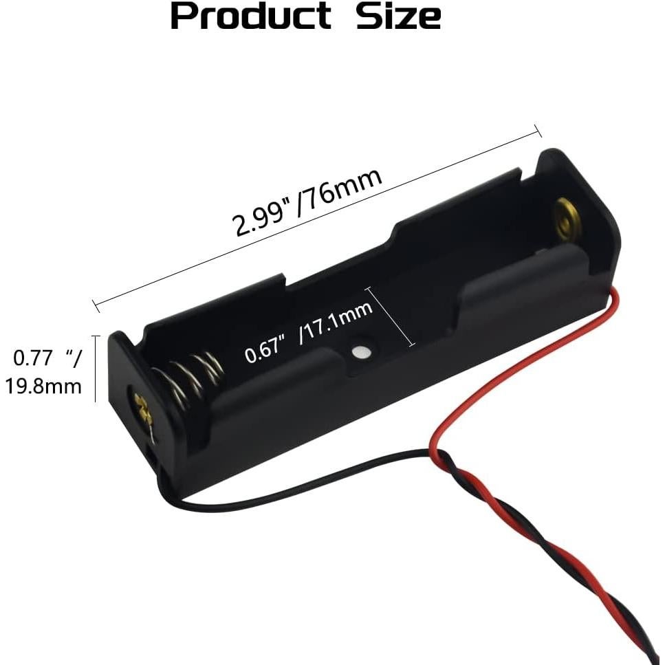 Caja de Batería 18650 WMYCONGCONG 20 Pcs 3.7V con Cable
