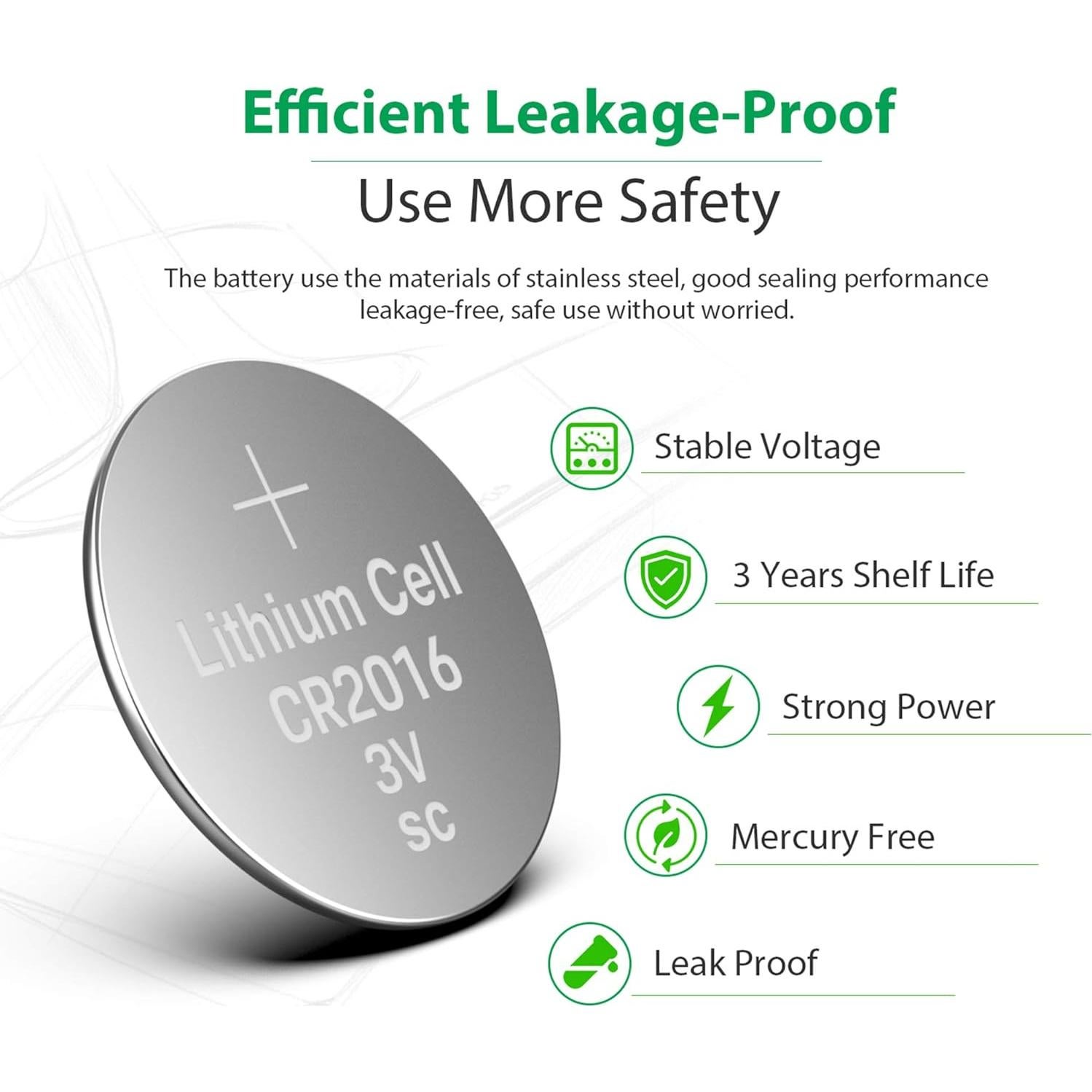 Baterías de Litio CR2016 LiCB - Paquete de 20 Unidades