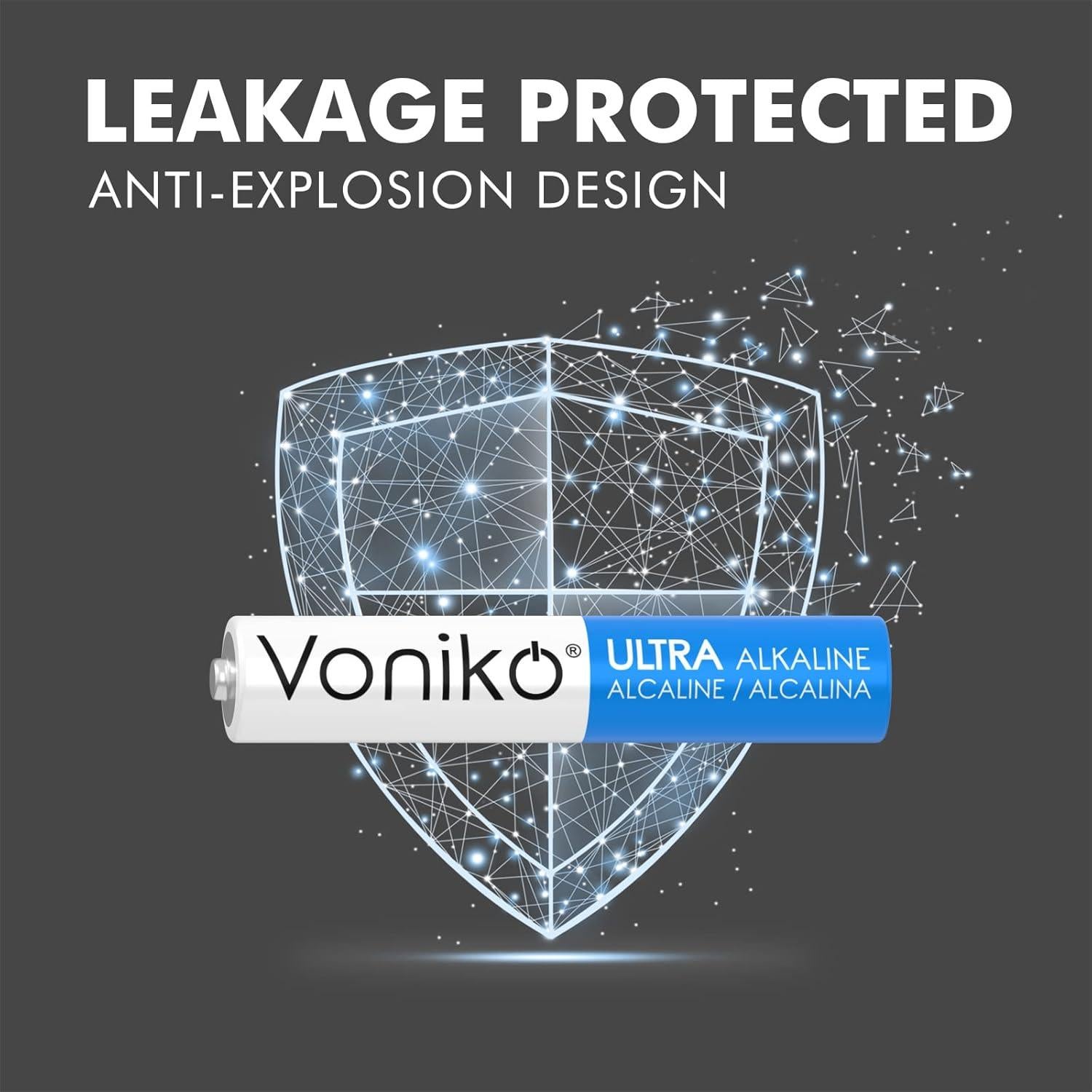 Baterías Alcalinas AAAA Voniko - Paquete de 8 Ultra Duraderas