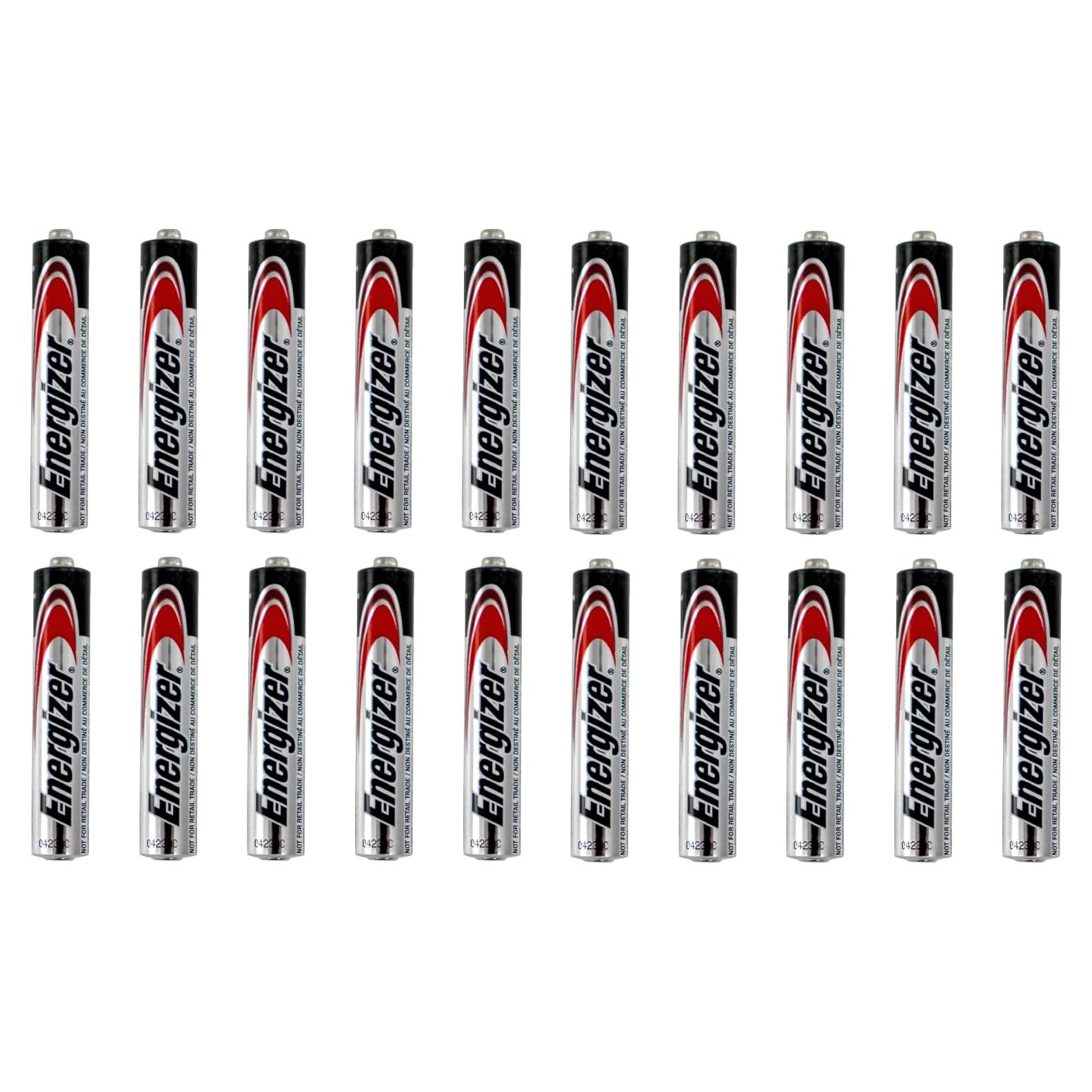 Baterías Alcalinas Energizer AAAA 1.5V - Paquete de 20 Unidades