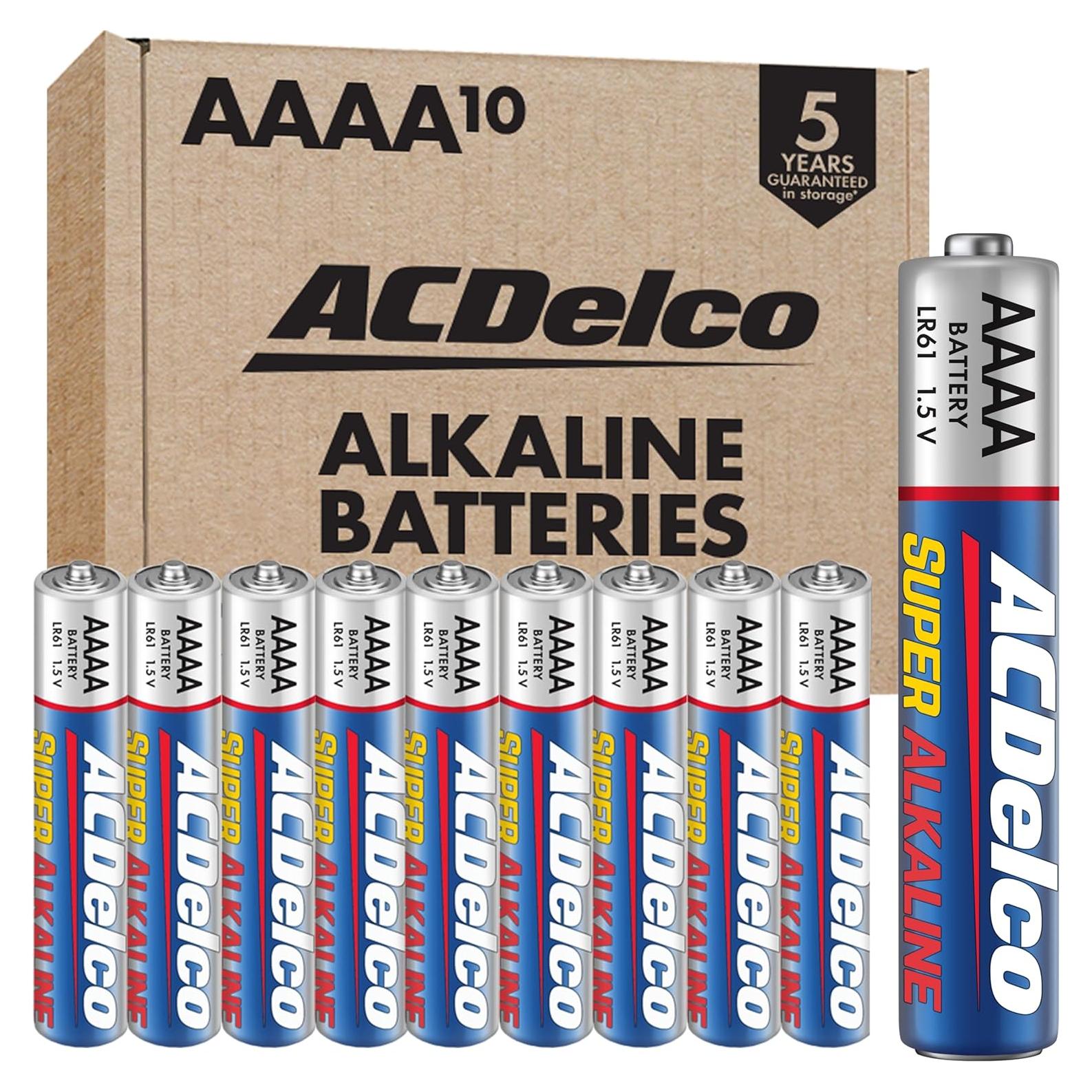 Baterías Alcalinas AAAA ACDelco 10 Unidades 1.5V Uso Médico