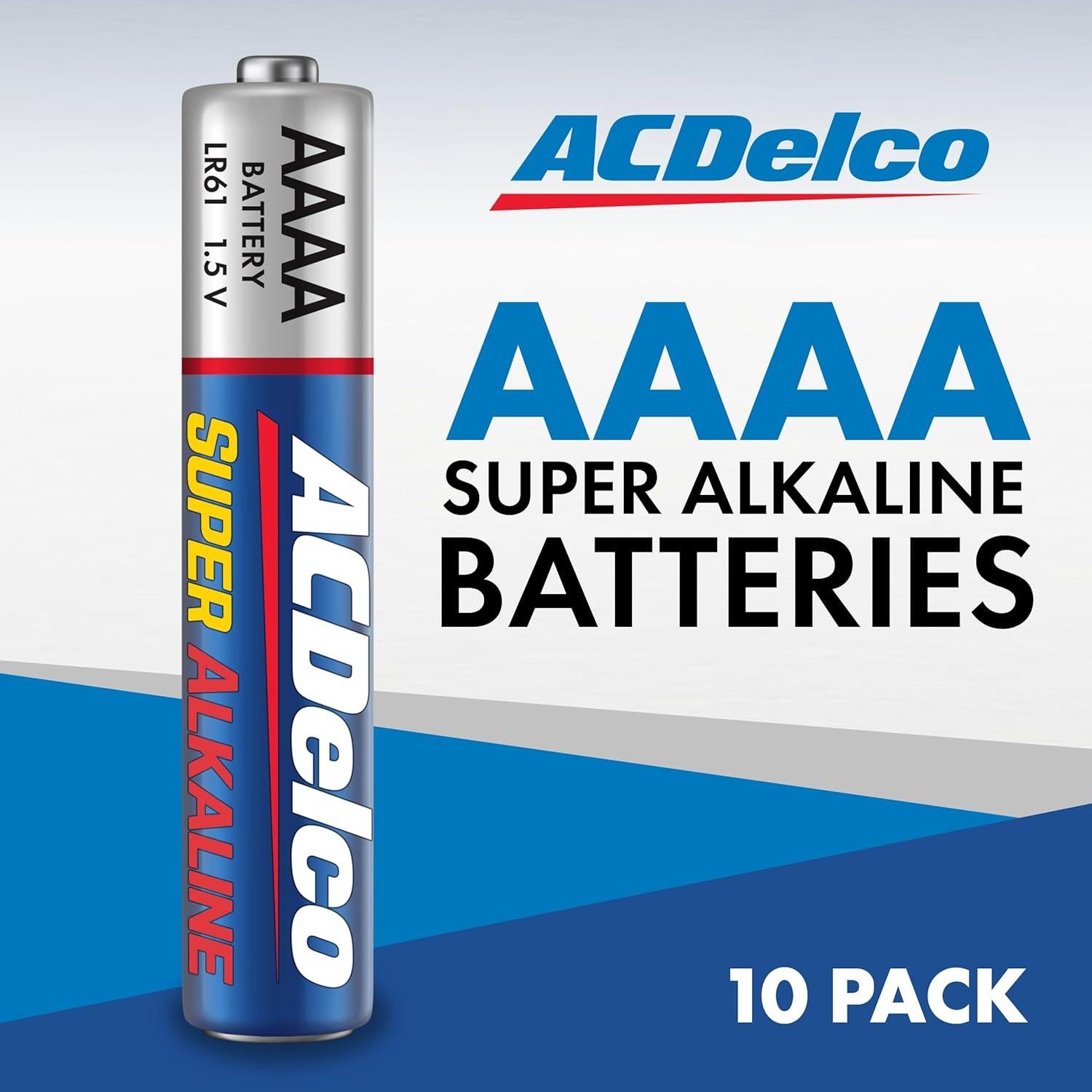 Baterías Alcalinas AAAA ACDelco 10 Unidades 1.5V Uso Médico