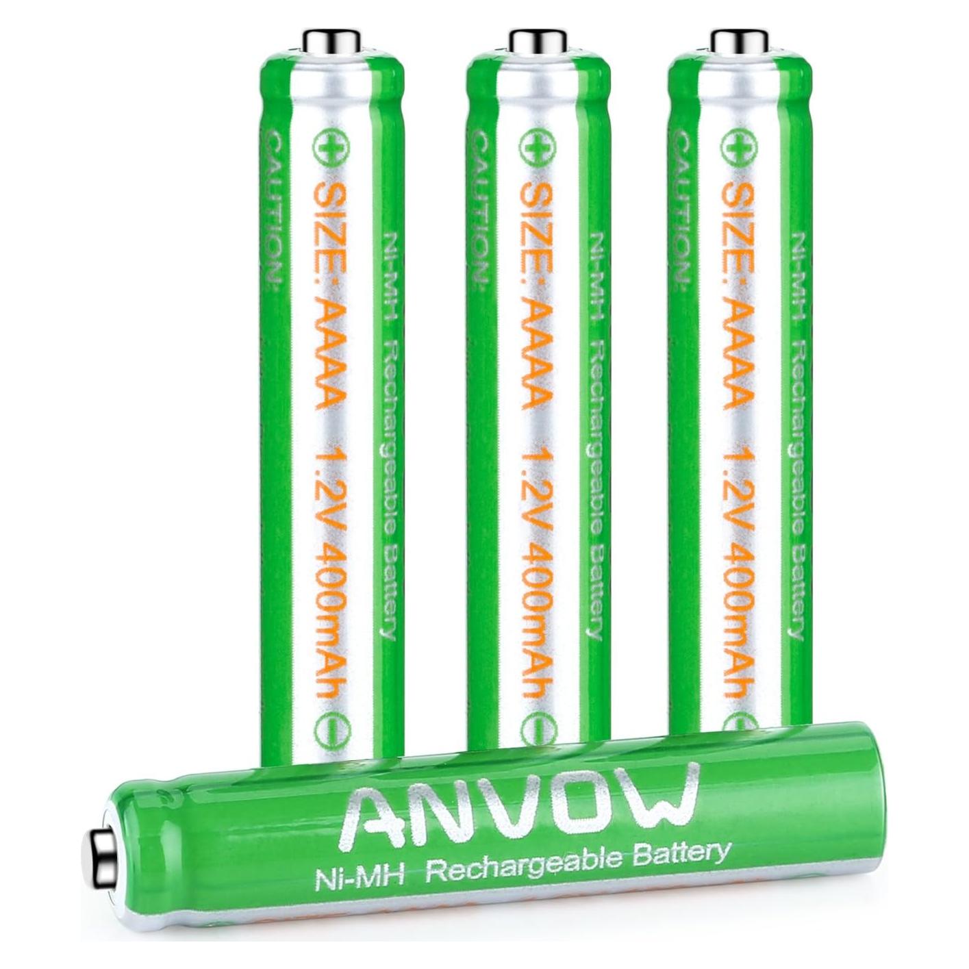 Baterías Recargables AAAA ANVOW 1.2V 400mAh - 4 Unidades