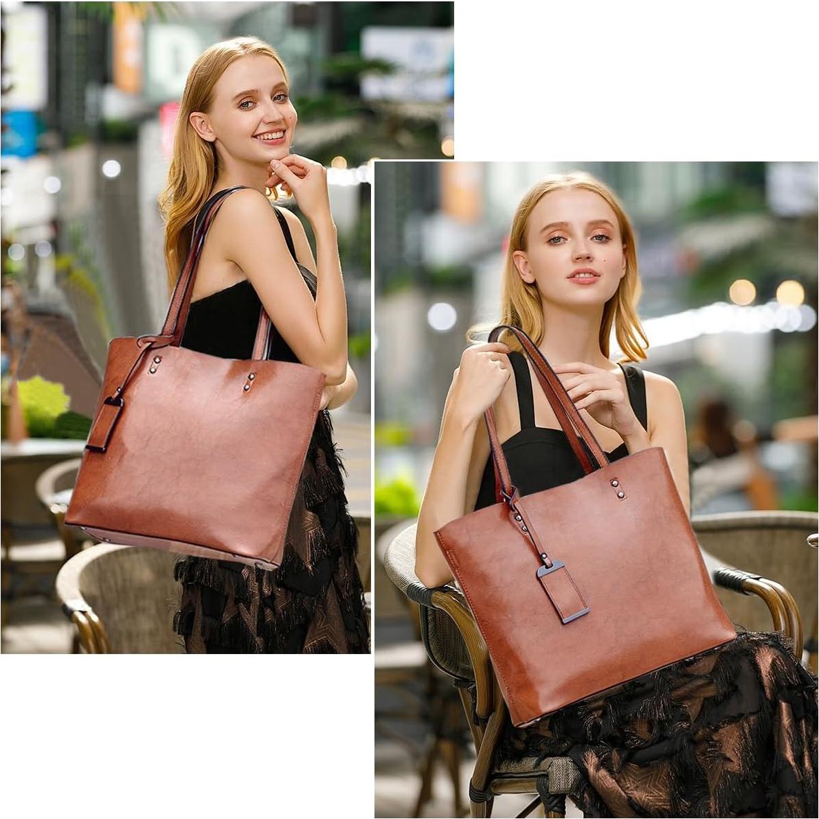 Bolsa de Mano ALARION de Cuero Sintético para Mujeres