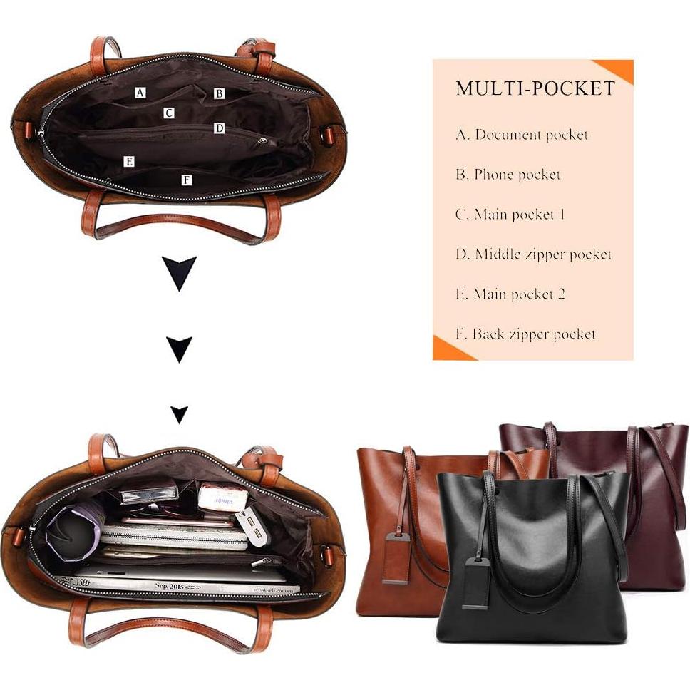 Bolsa de Mano ALARION de Cuero Sintético para Mujeres