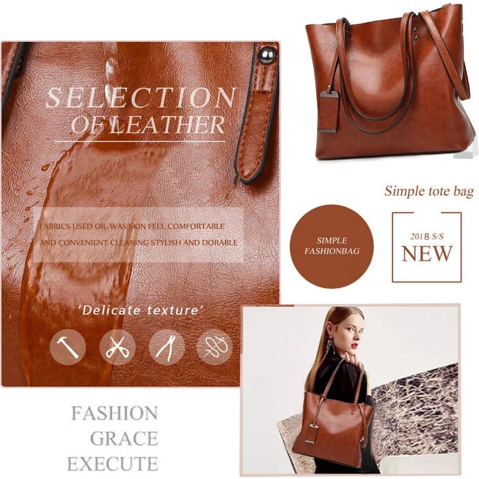 Bolsa de Mano ALARION de Cuero Sintético para Mujeres