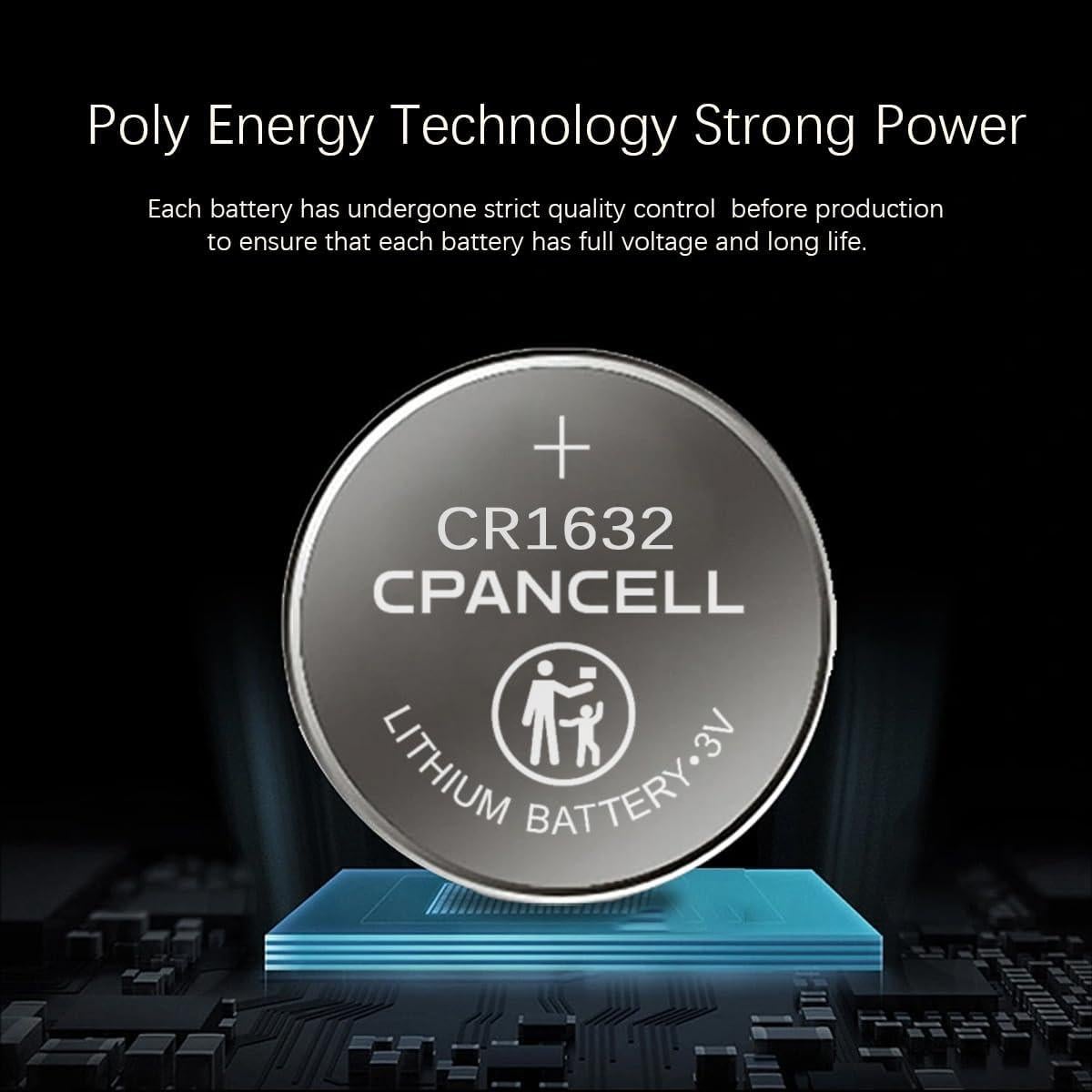 Baterías de Litio CR1632 CPANCELL 3V - Paquete de 5 Unidades