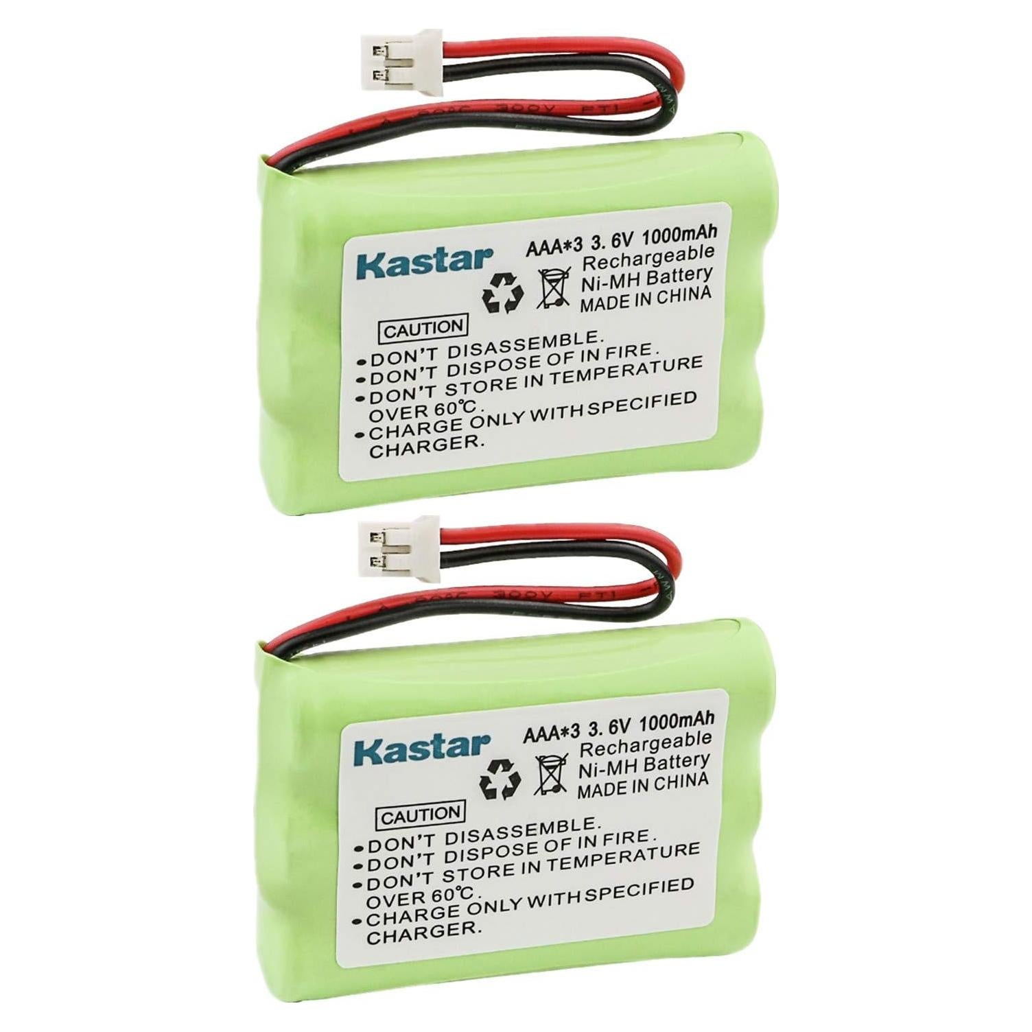 Batería Ni-MH Kastar 2-Pack 3.6V 1000mAh para Monitores de Bebé