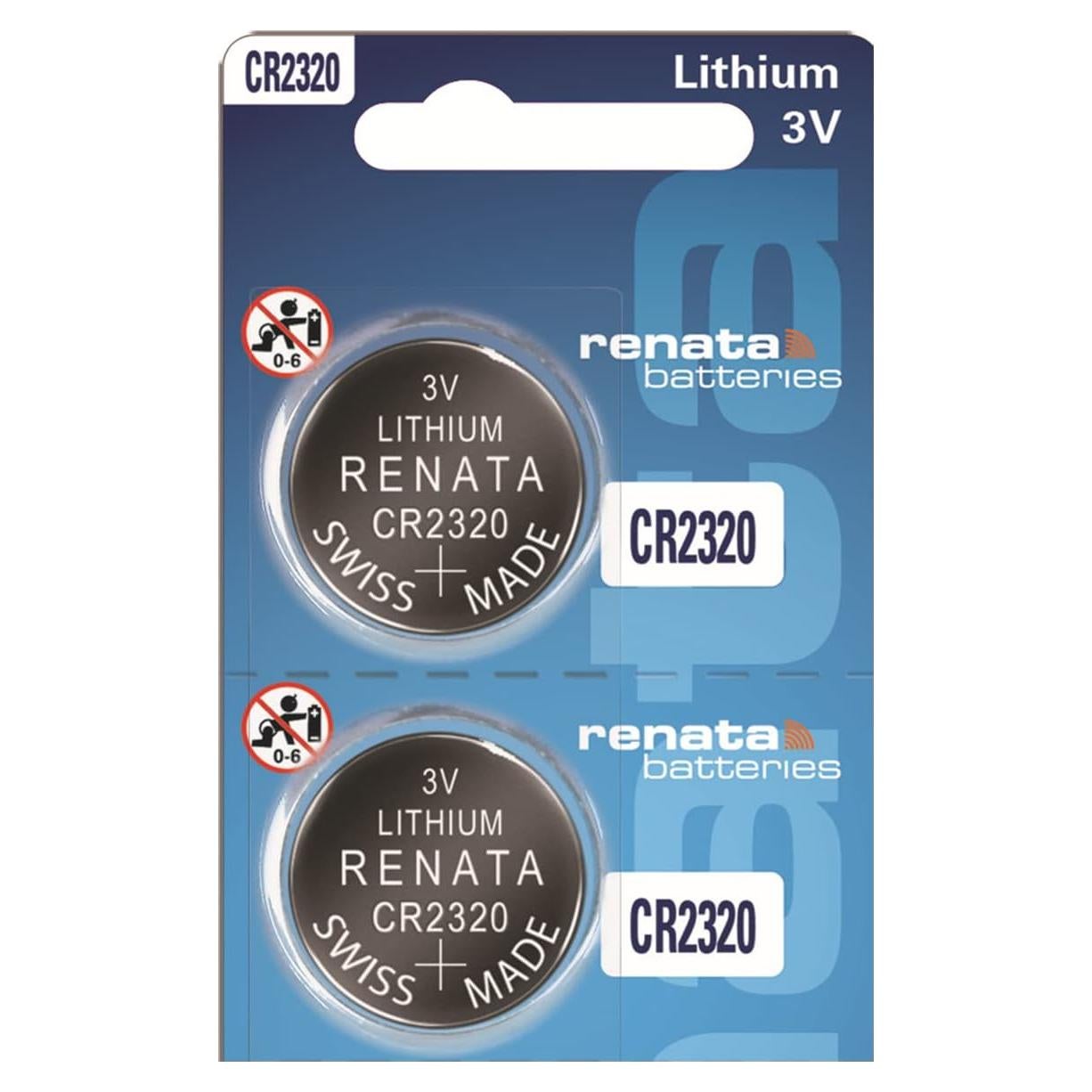 Baterías de Litio Renata CR2320 - 3V 150mAh (2 unidades)