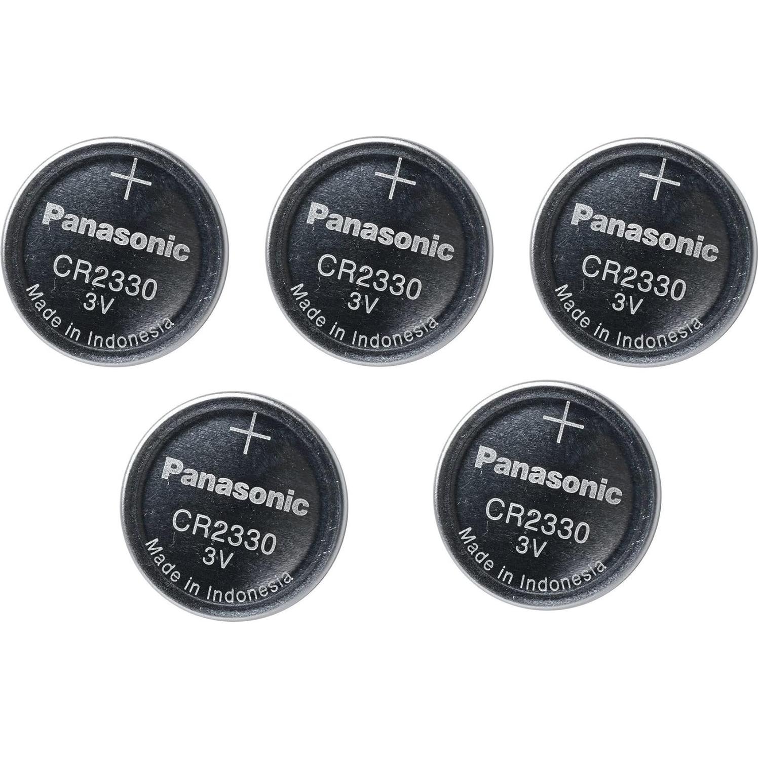 Batería de Litio CR2330 3V Panasonic - Paquete de 5