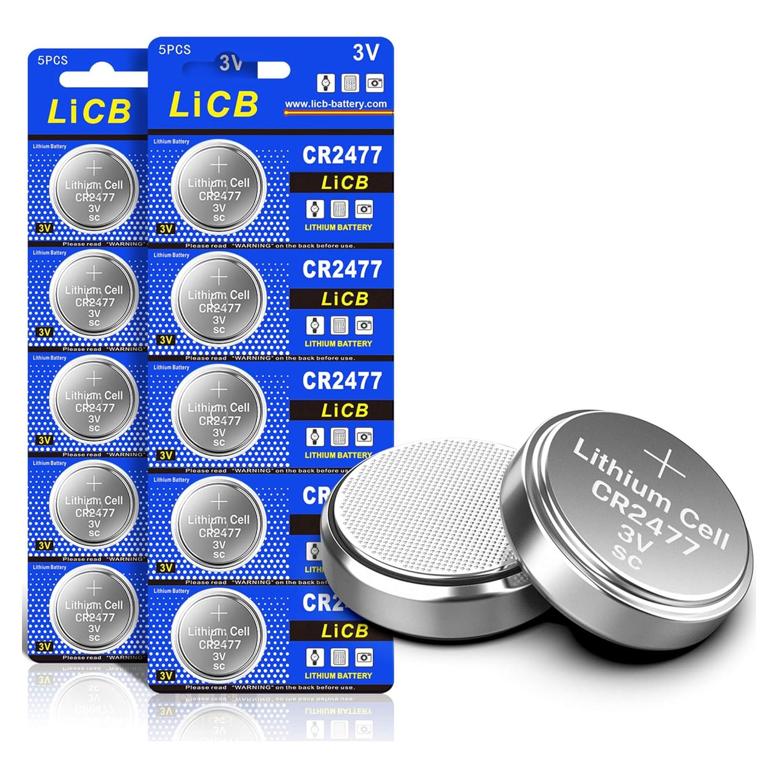 Baterías de Litio LiCB CR2477 3V - Paquete de 10 Unidades