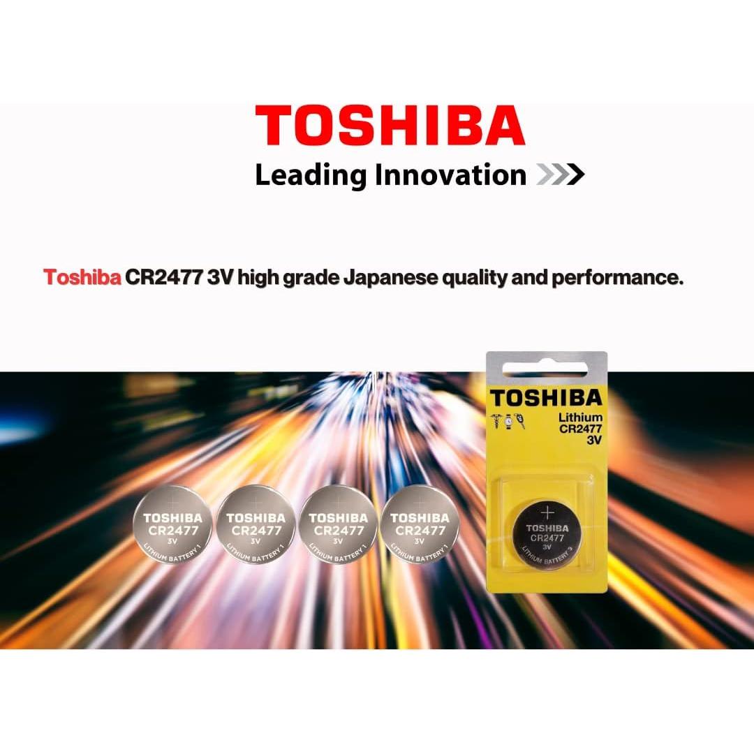 Batería de Moneda de Litio Toshiba CR2477 3V 620mAh