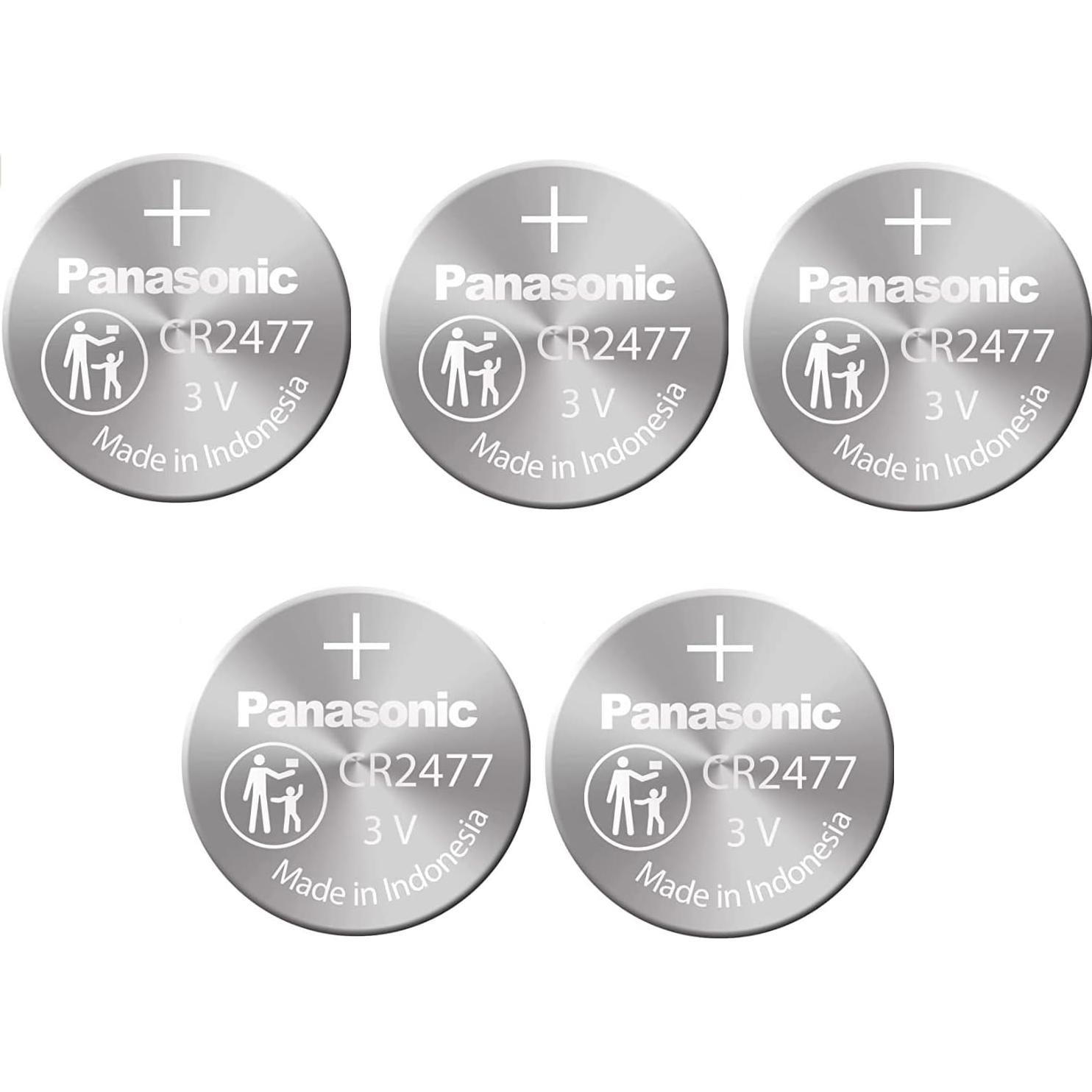 Baterías de Litio 3V Panasonic CR2477 - Paquete de 5