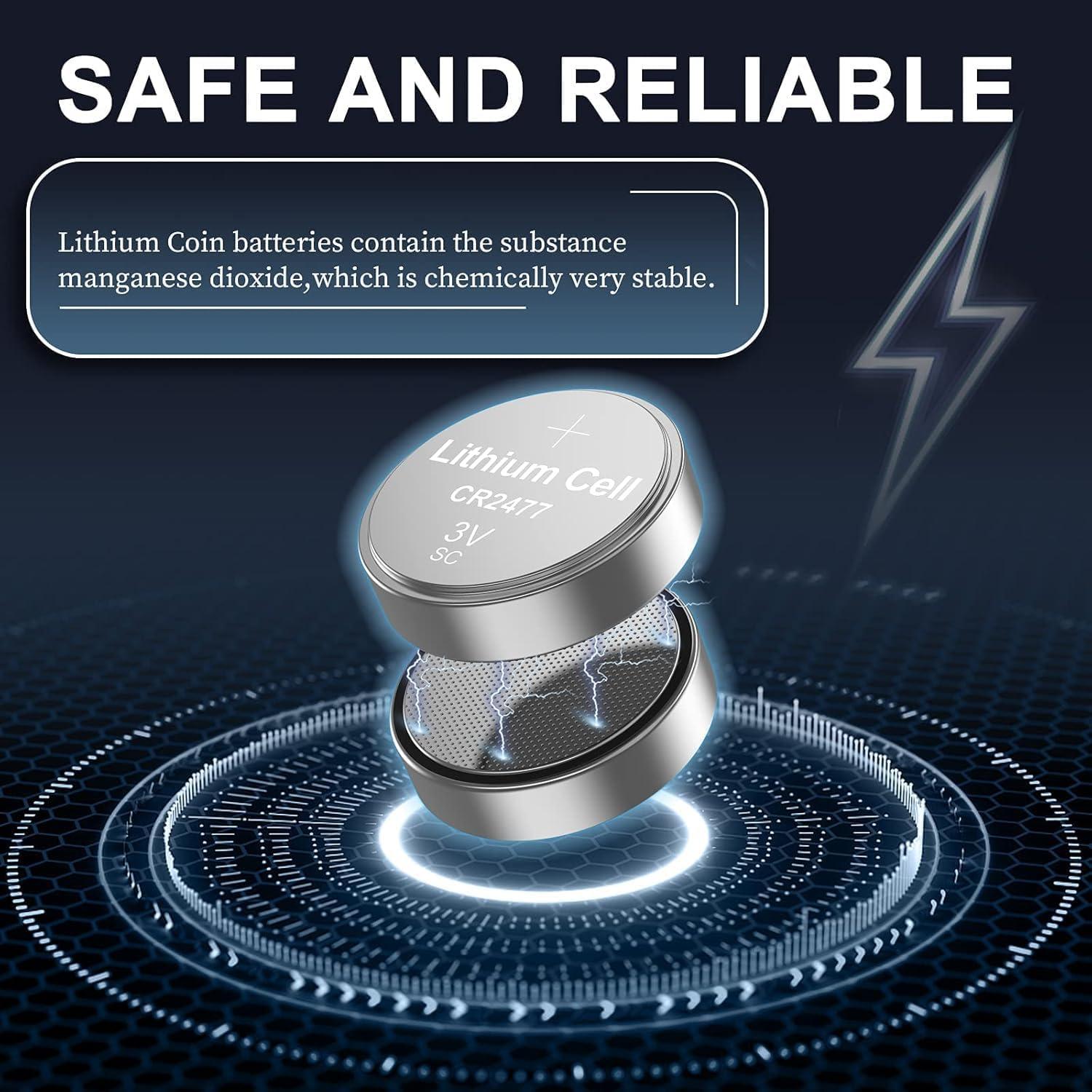 Paquete de 10 Baterías de Litio CR2477 3V PKCELL