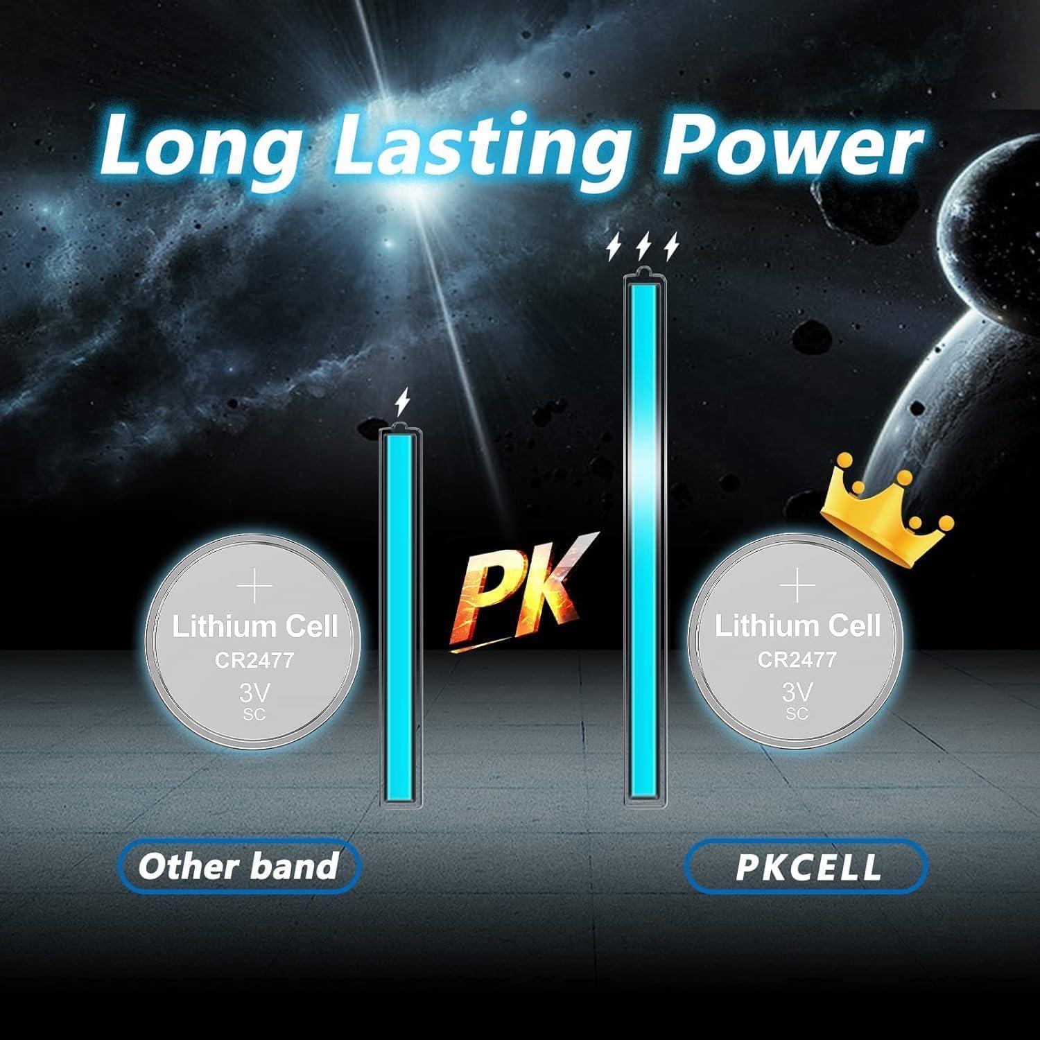 Paquete de 10 Baterías de Litio CR2477 3V PKCELL