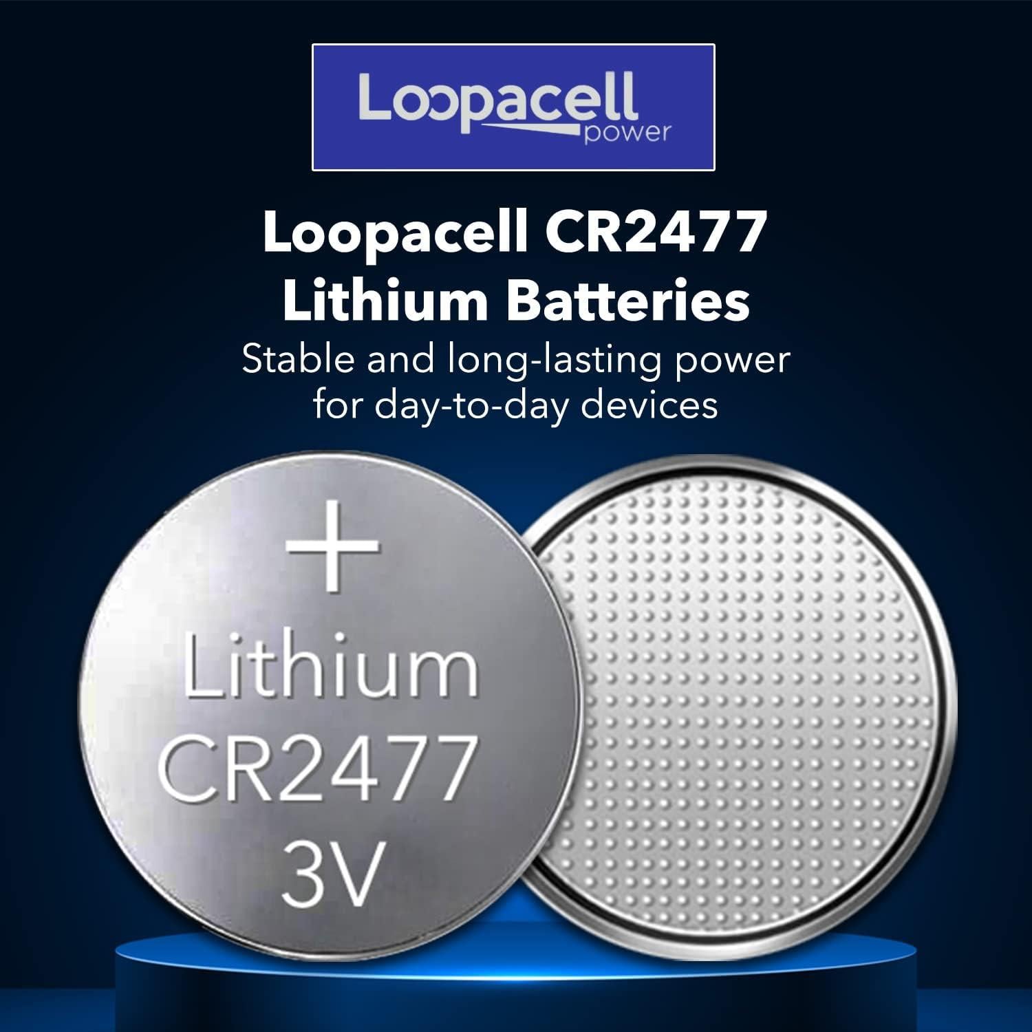 Baterías de Litio CR2477 3V Loopacell - Paquete de 5 Unidades