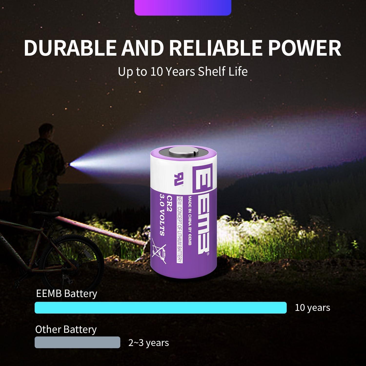 Baterías CR2 EEMB Paquete de 4 Baterías Litio 3V 850mAh