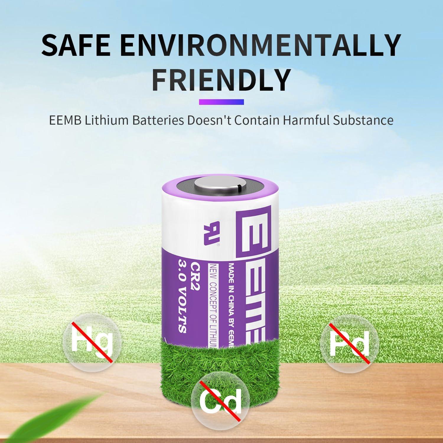 Baterías CR2 EEMB Paquete de 4 Baterías Litio 3V 850mAh