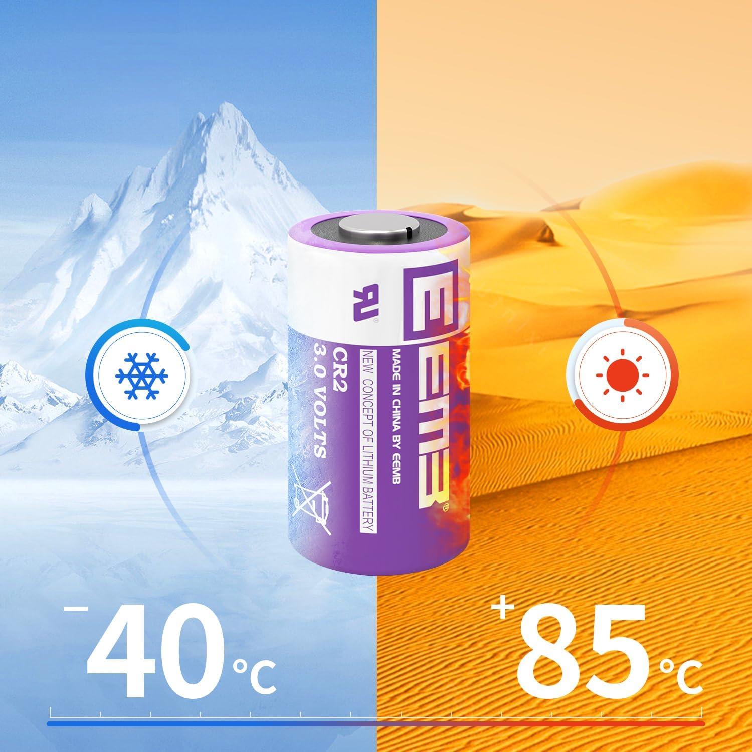 Baterías CR2 EEMB Paquete de 4 Baterías Litio 3V 850mAh