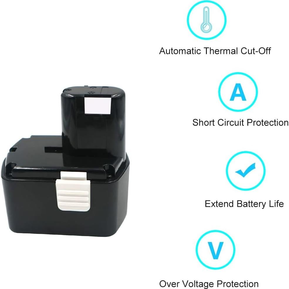 Batería NiCd 14.4V 2Ah Reemplazo Hitachi EB1414S