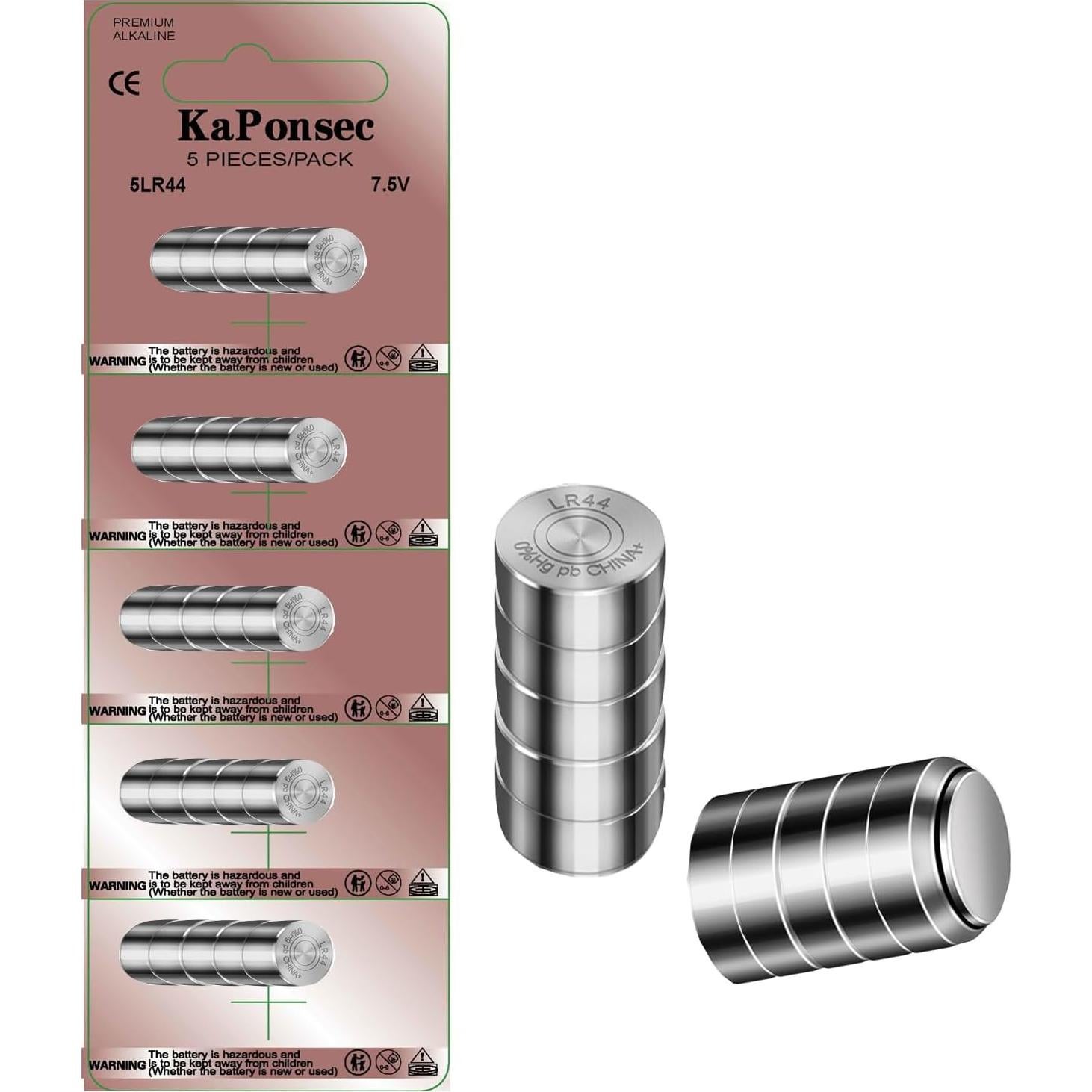 Paquete de 15 Baterías 7.5V 5LR44 KAPONSEC para Collares de Perro